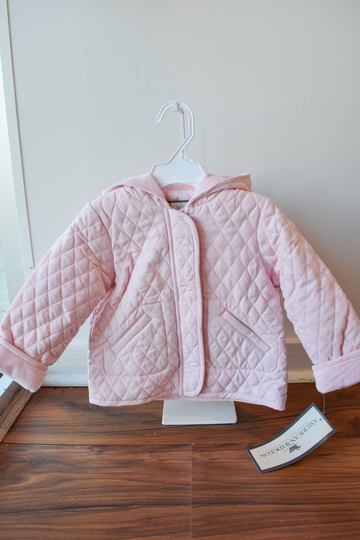 Widgeon Hooded/Quilted Barn Jacket-Pink