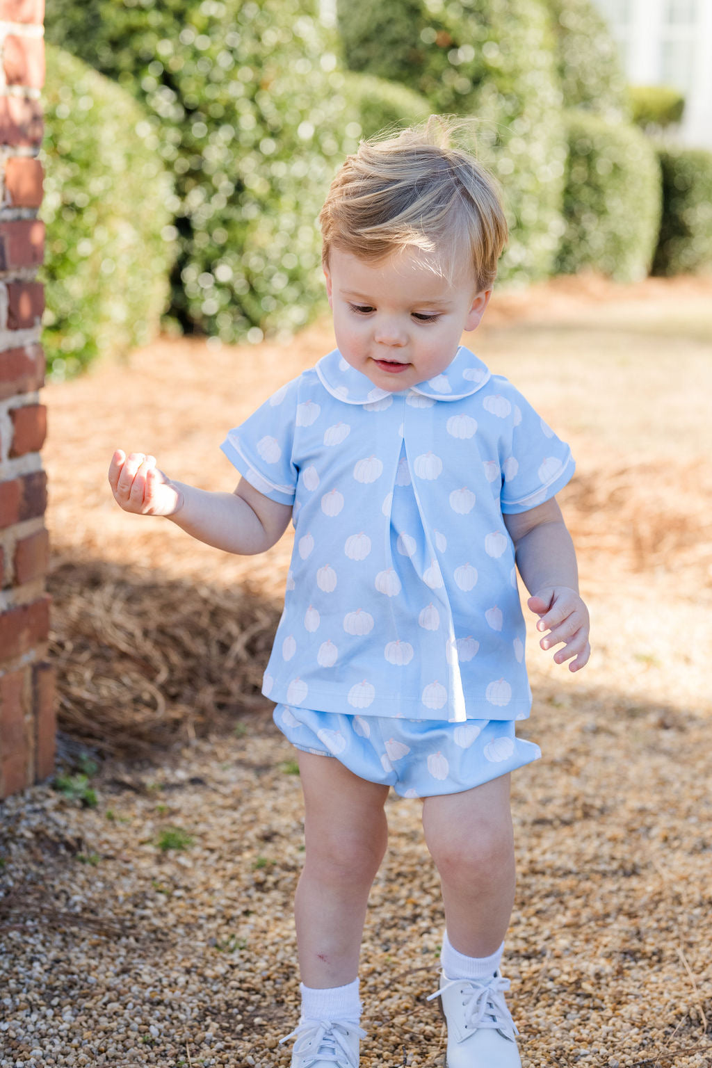 Pumpkin Blues-Rory Knit Diaper Set