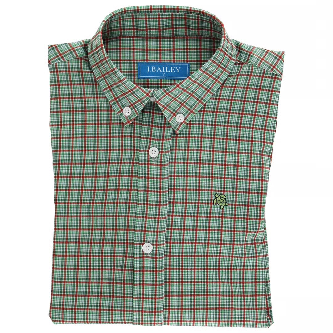 Jinglewood Windowpane Performance Button Down