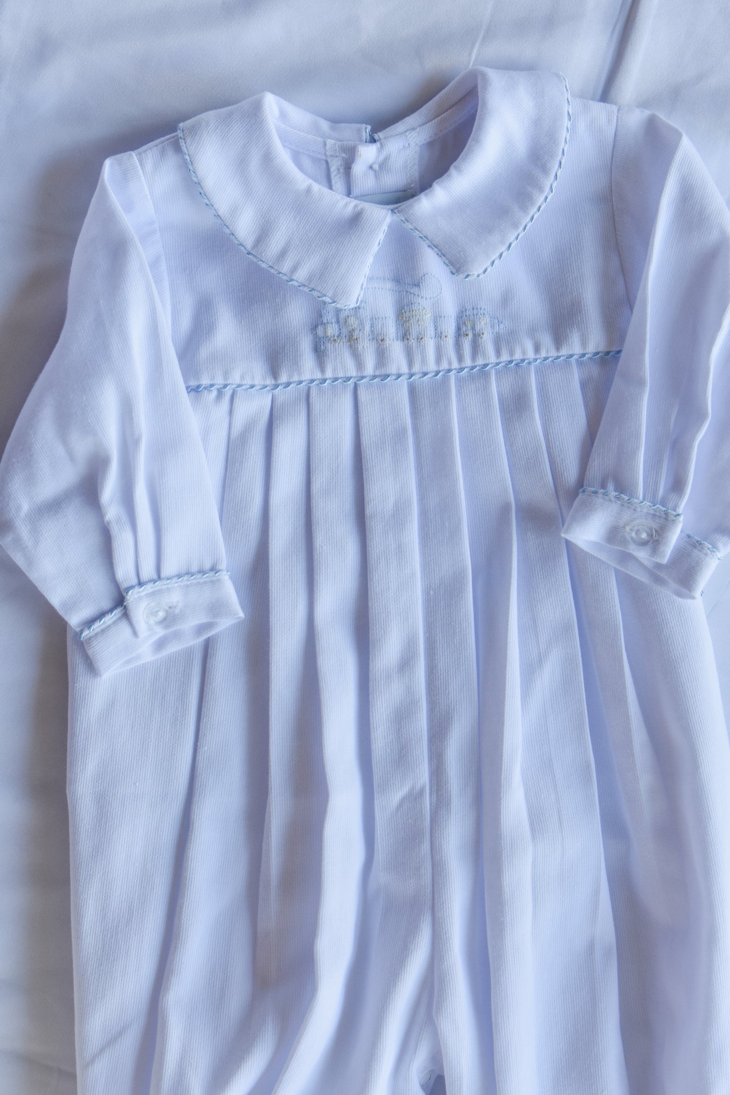 Little Conductor Longall-Blue Twirl Trim