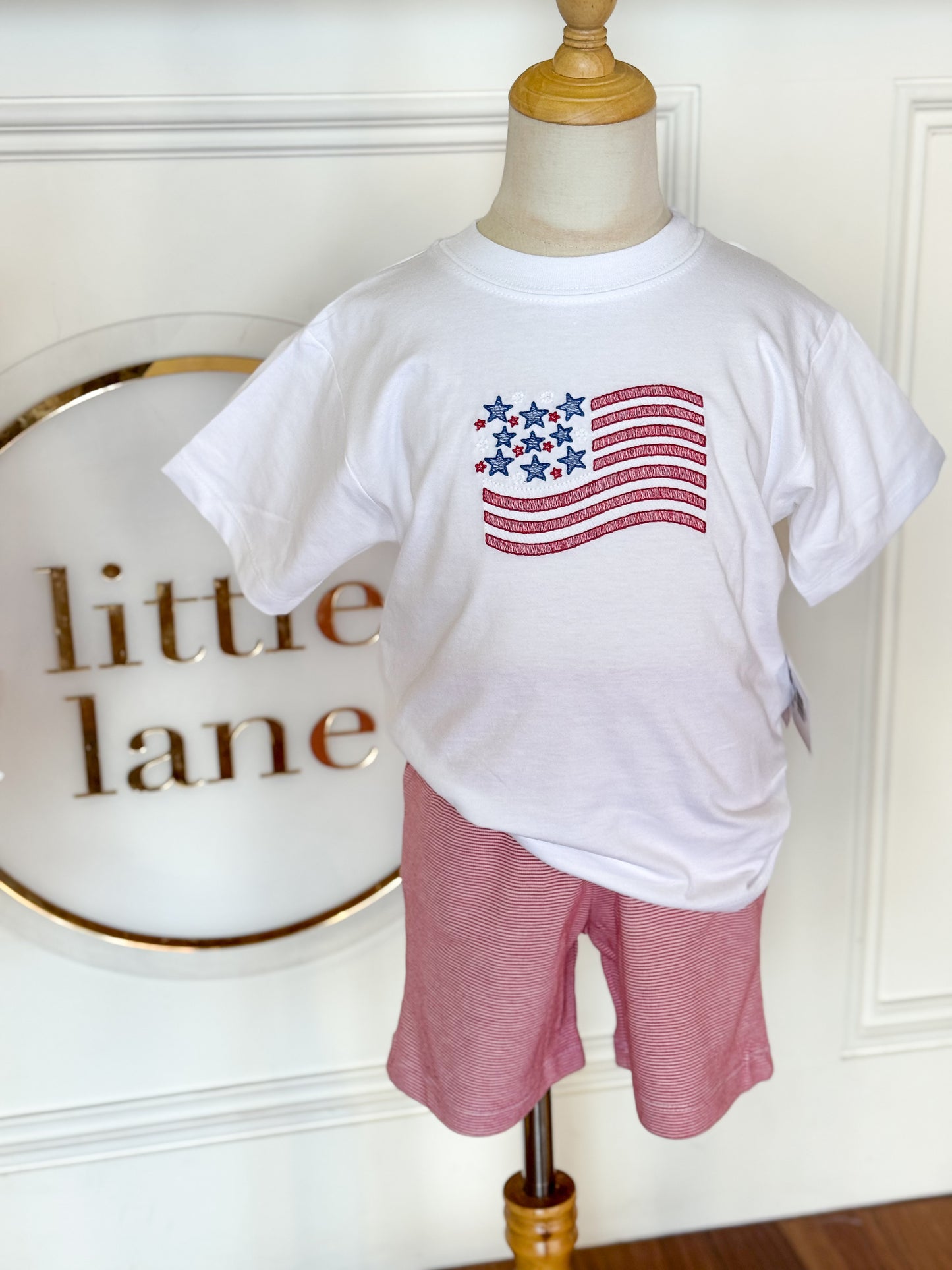 Boy's Flag Knit Short Set
