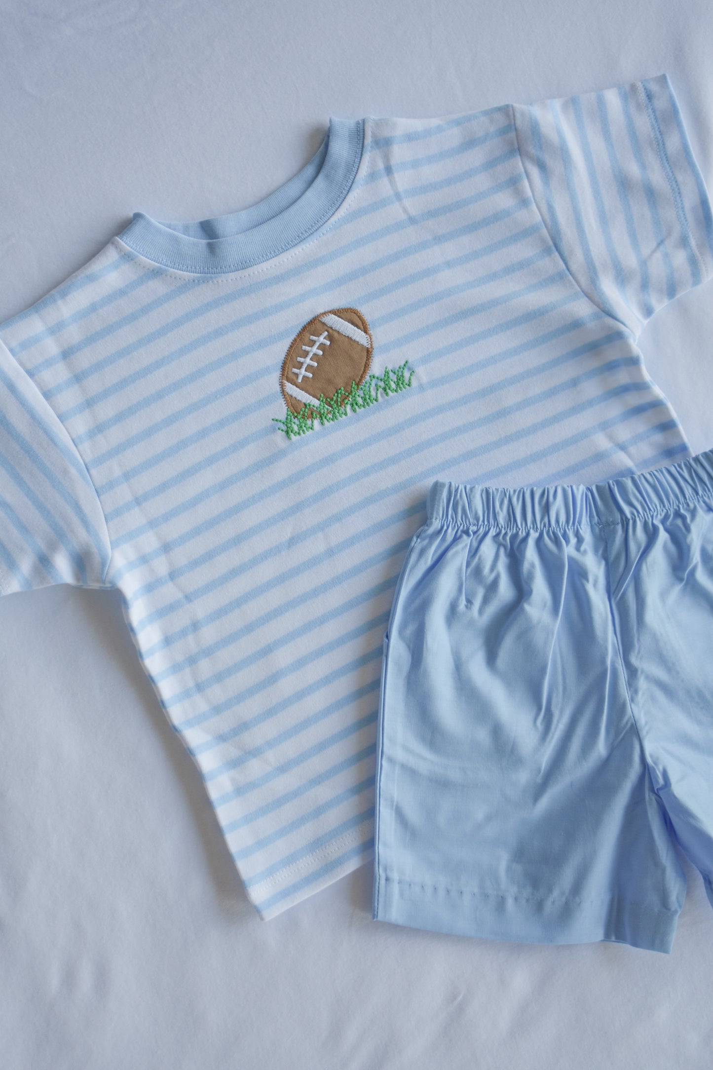 Tiny Touchdowns-Boys Knit Short Set