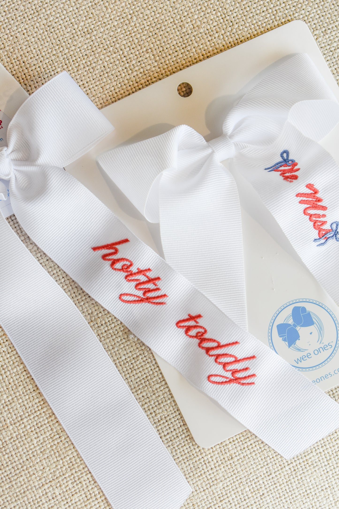 Embroidered Gameday Whimsy Tail Bow