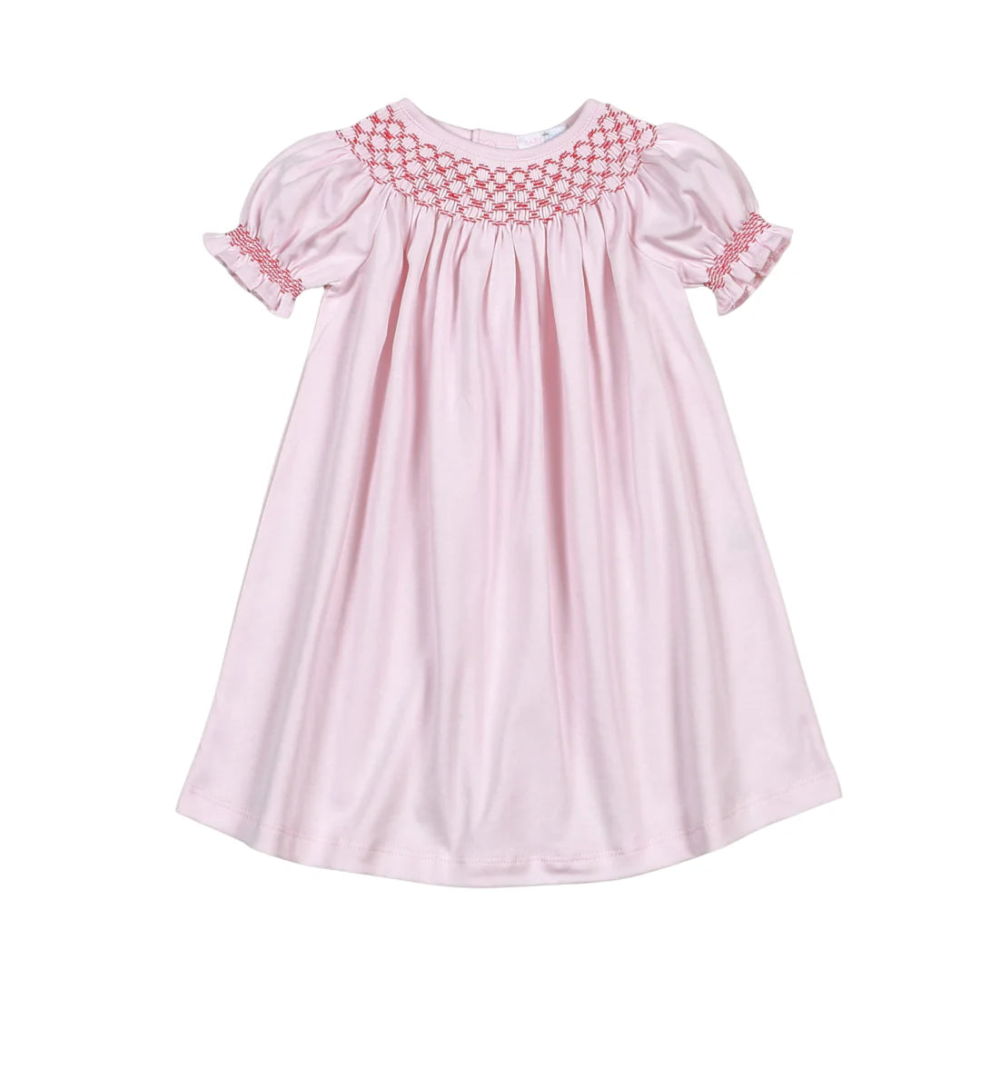 Pink Noel Smocked Bishop Dress