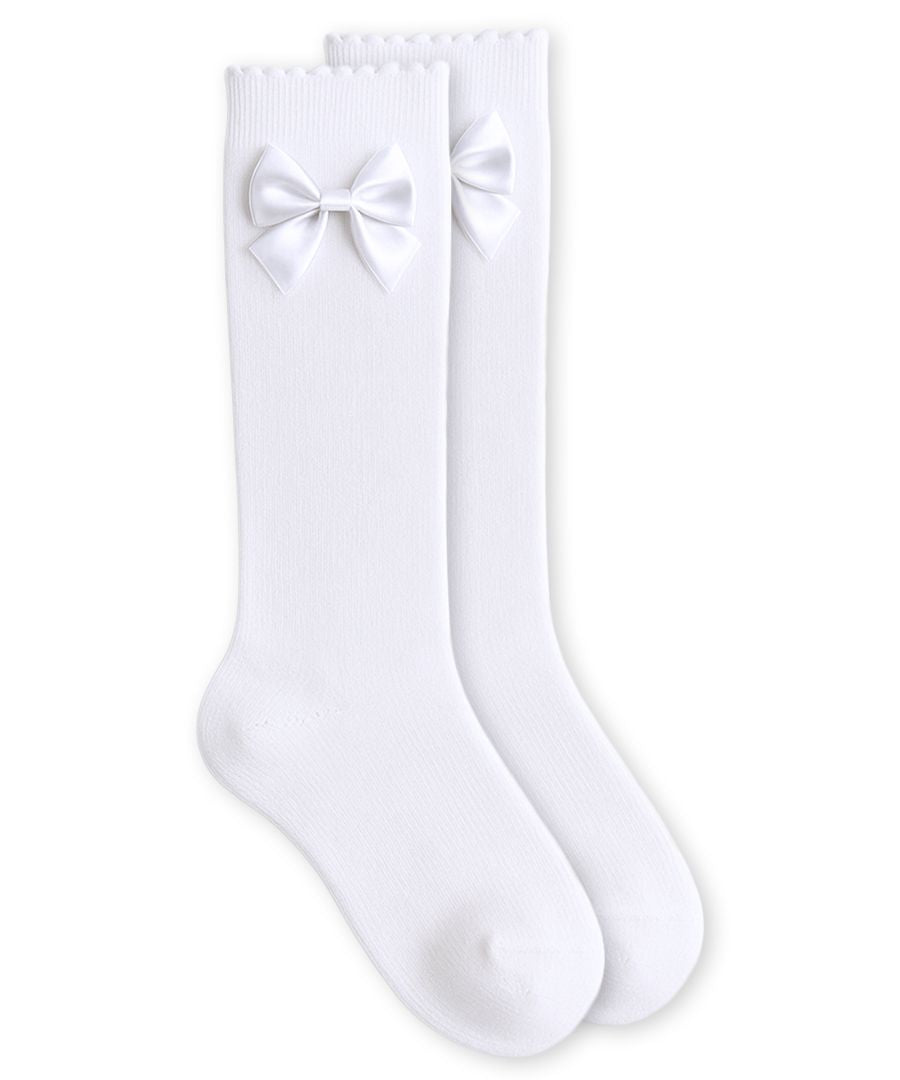 Jefferies Satin Bow Knee High Socks-1 Pair Pack