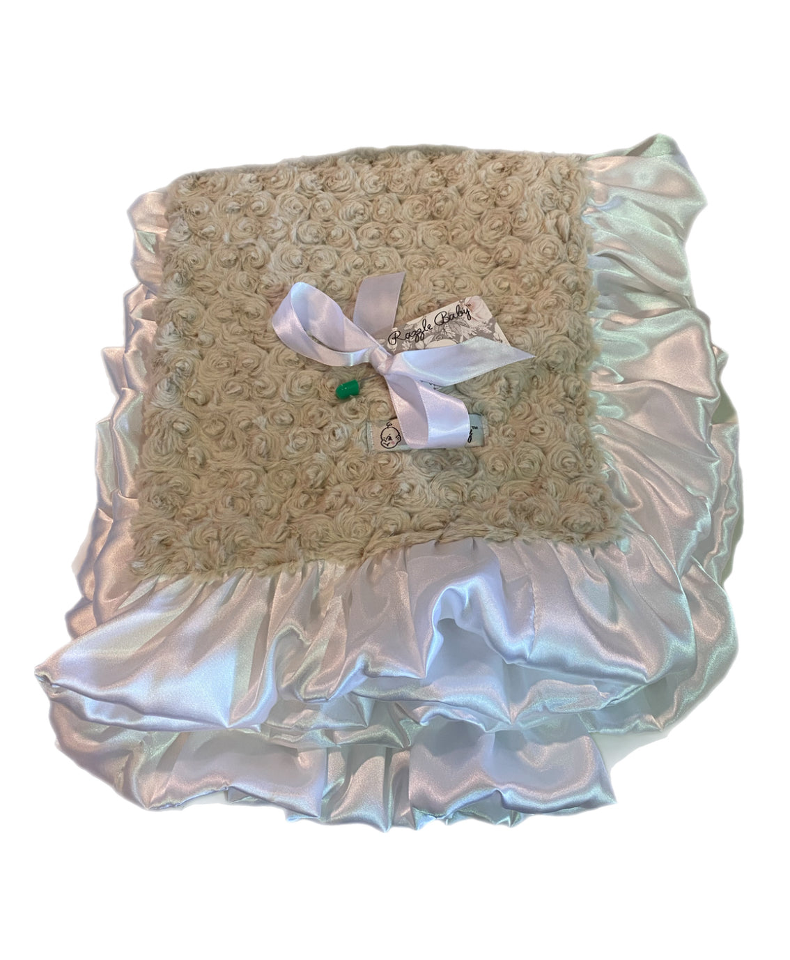 Double Plush Blanket-White/Camel Poodle