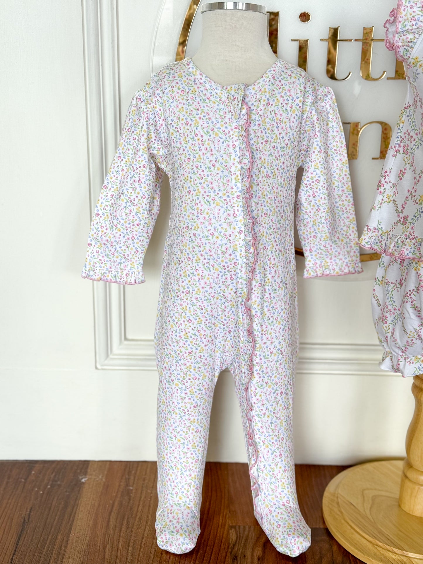 Garden Blossom Ruffled Footie
