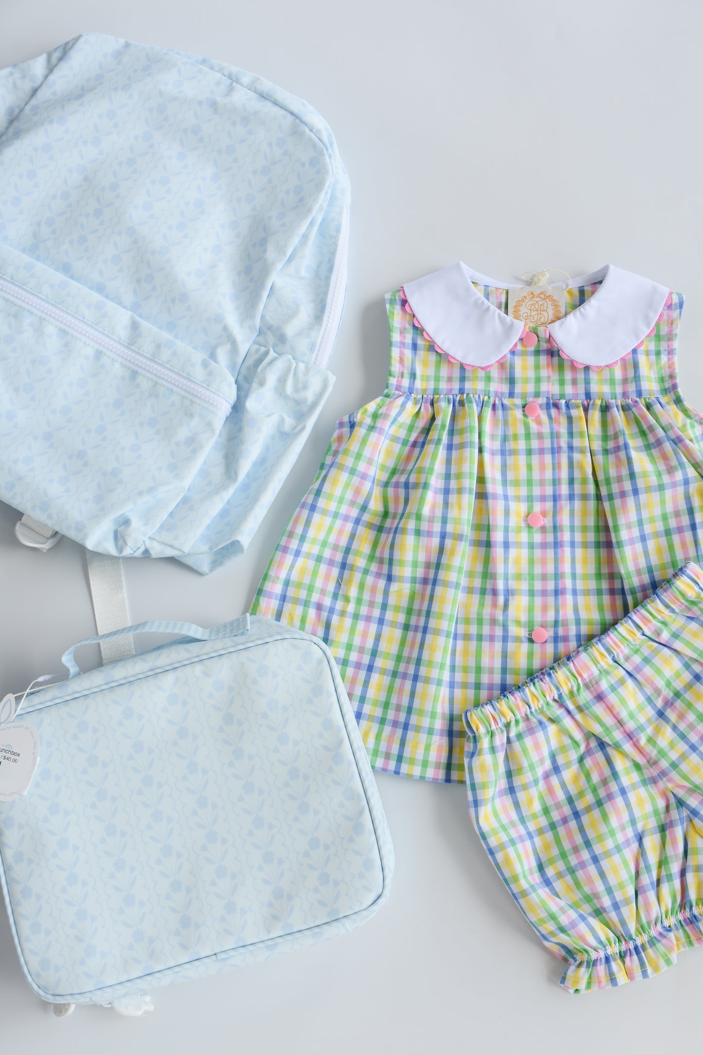 Sleeveless Tabitha’s Teacher’s Pet Knickers Set-Primland Plaid