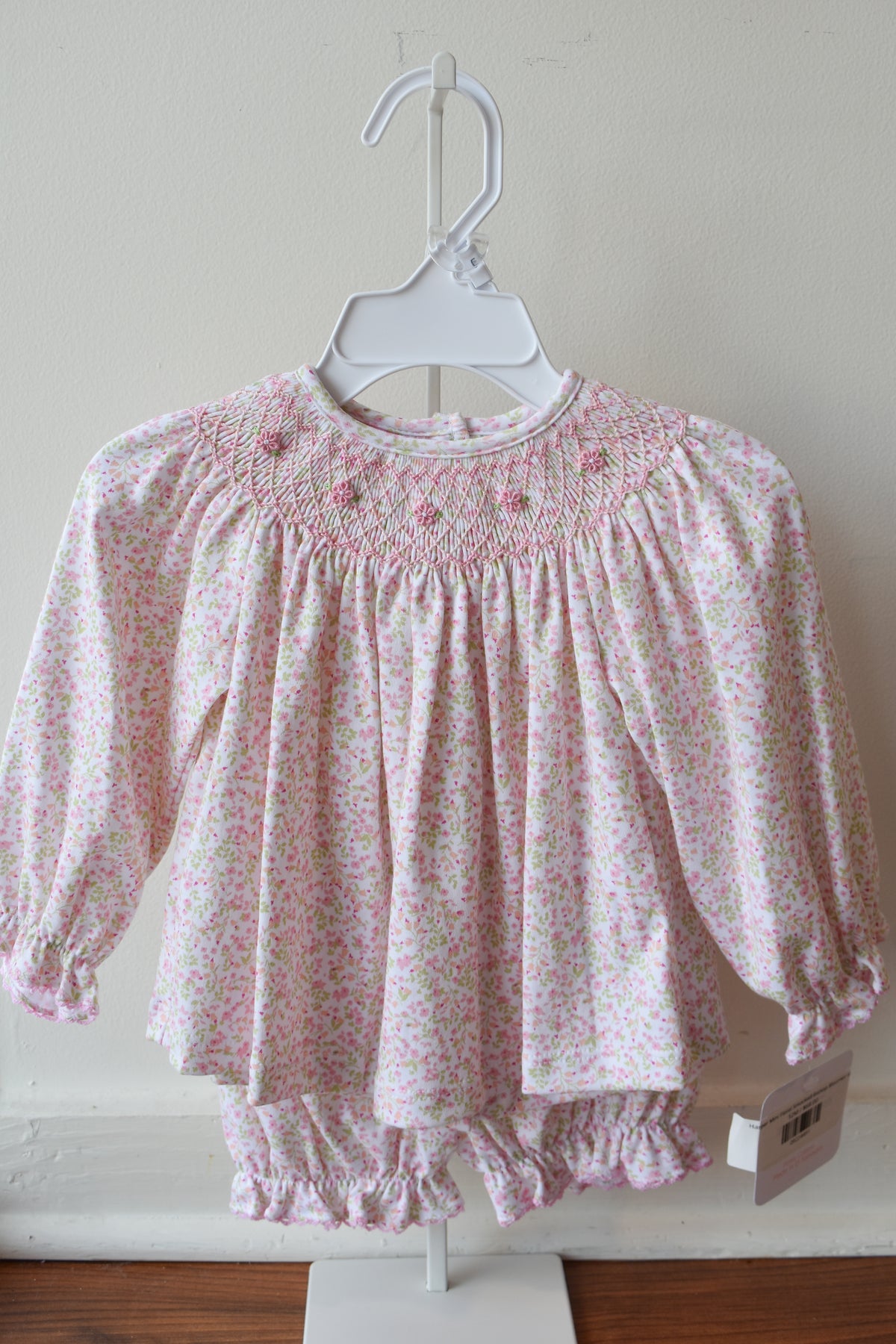 Harper Mini Floral Smocked Bishop Bloomer Set