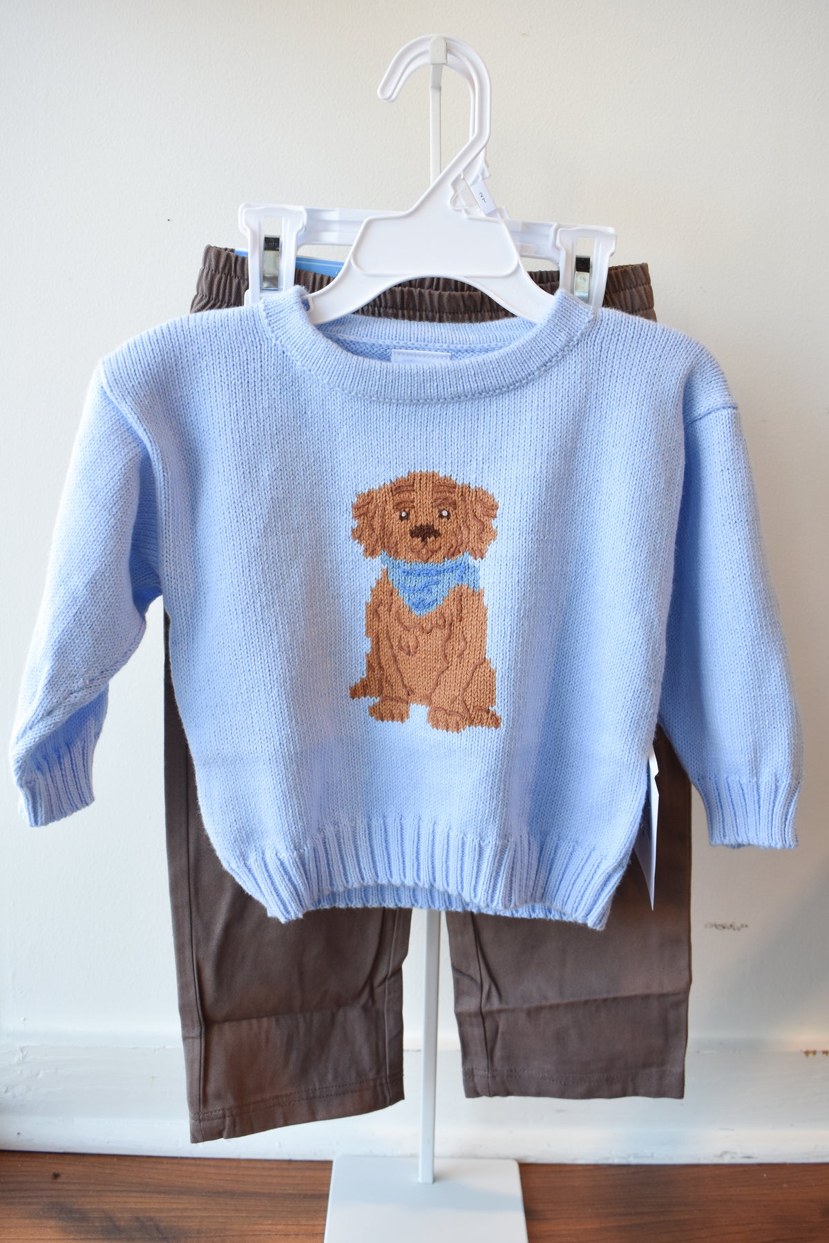 Blue Doodle Crew Sweater