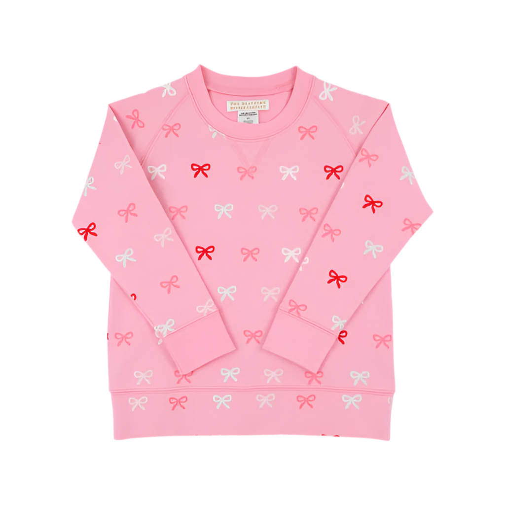 Cassidy Comfy Crewneck-Pink Bitty Bows