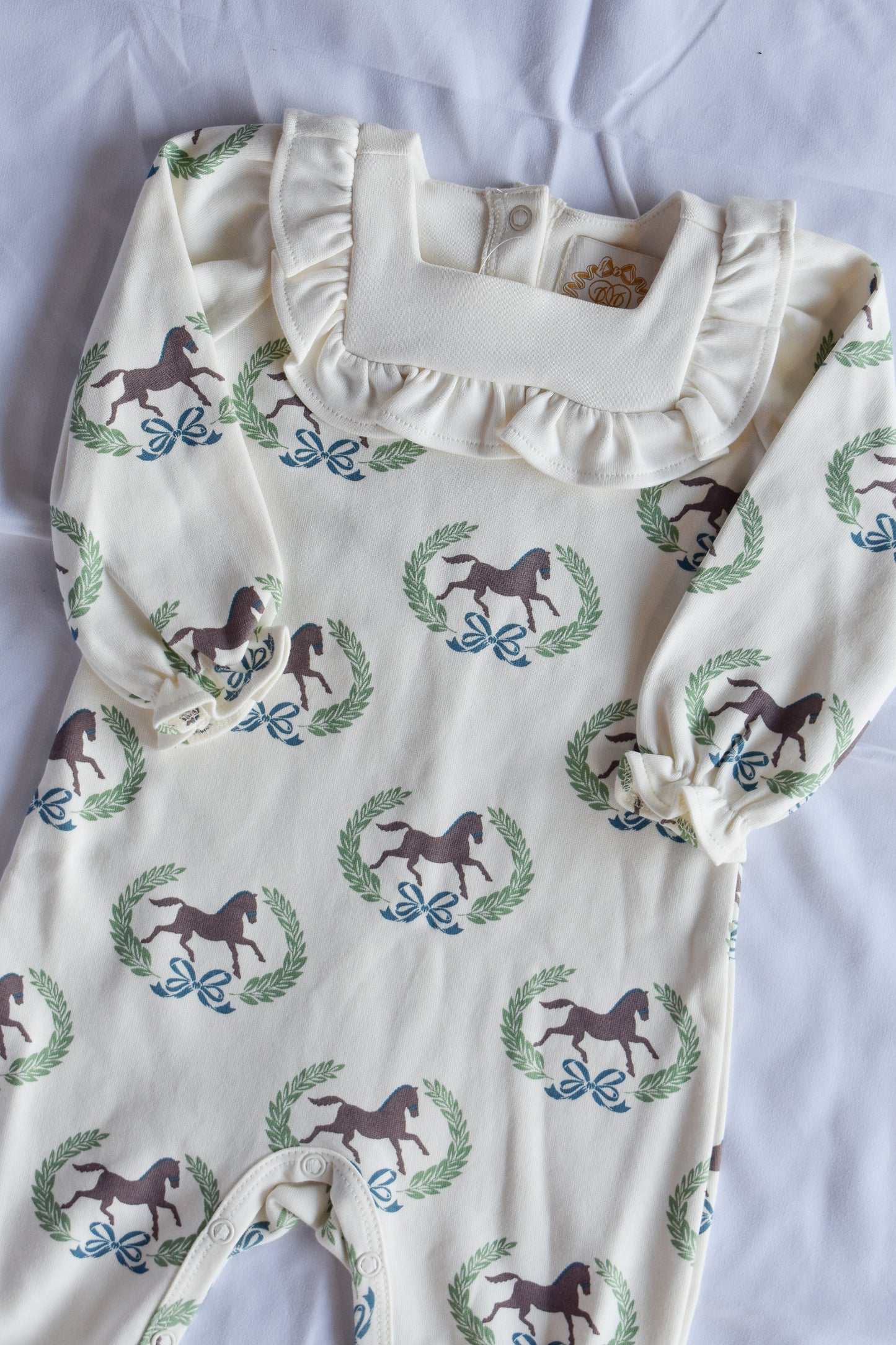 Darla Day Romper-Highland Horses
