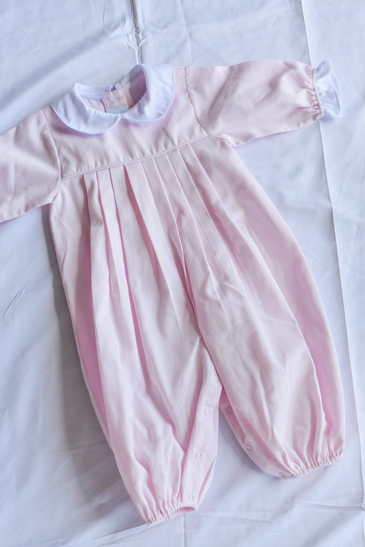 Rosie Ruffle Longall-Pink/White Trim