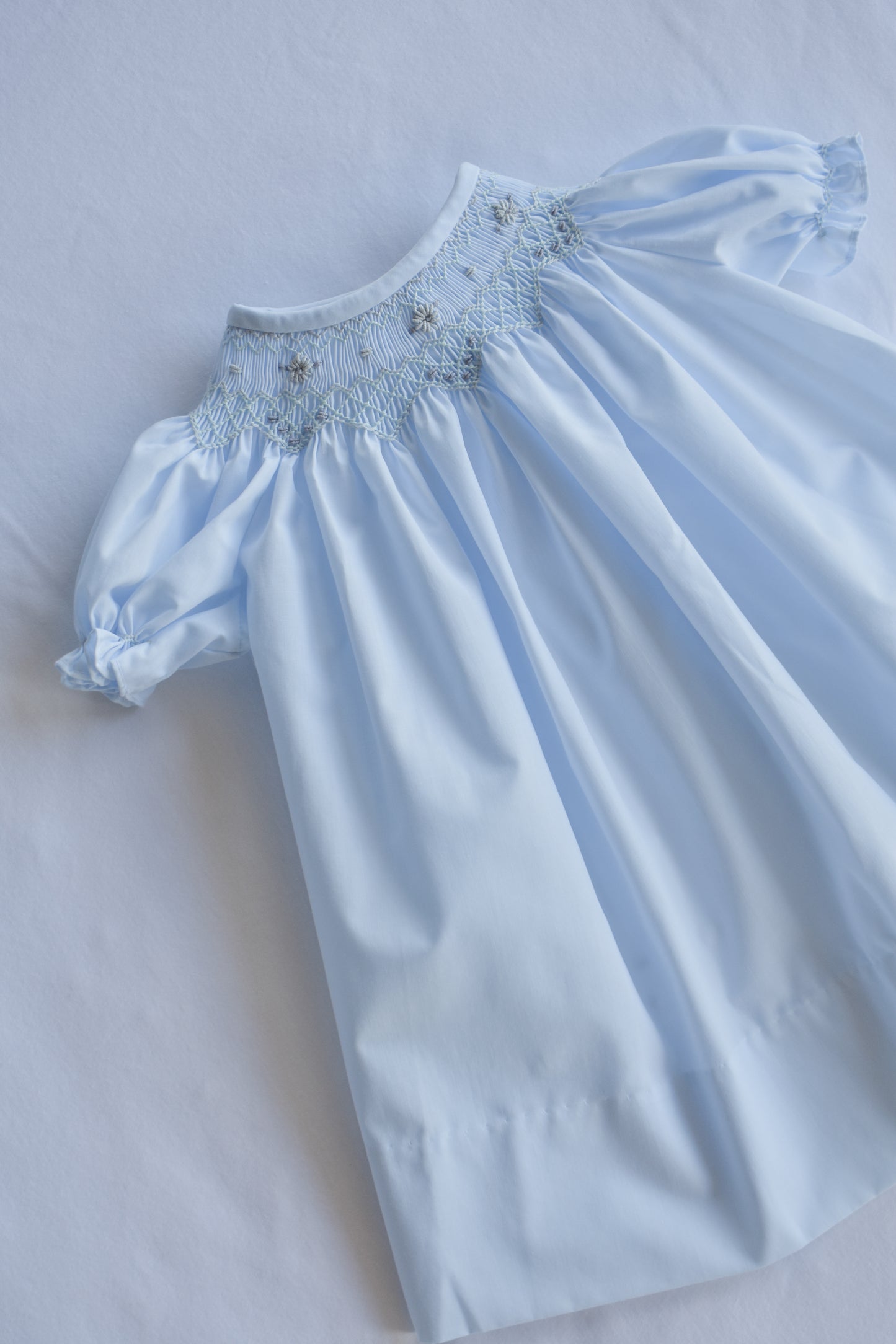Lily Whispers-Blue Bishop Dress