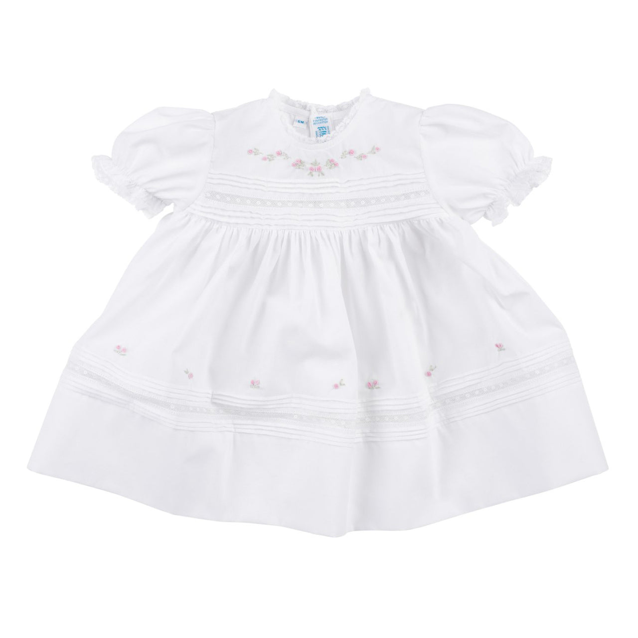 Floral Whispers White Embroidered Heirloom Dress