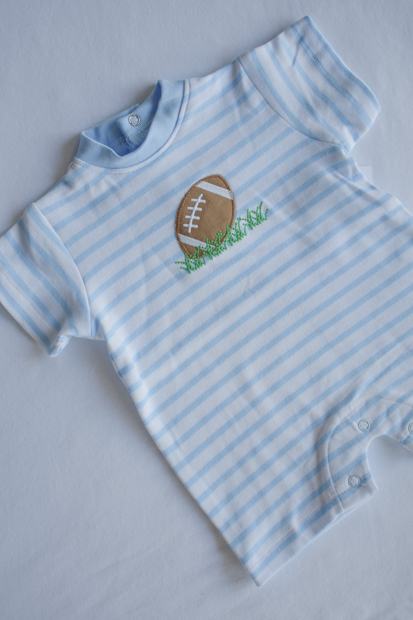 Tiny Touchdowns-Boy Knit Romper