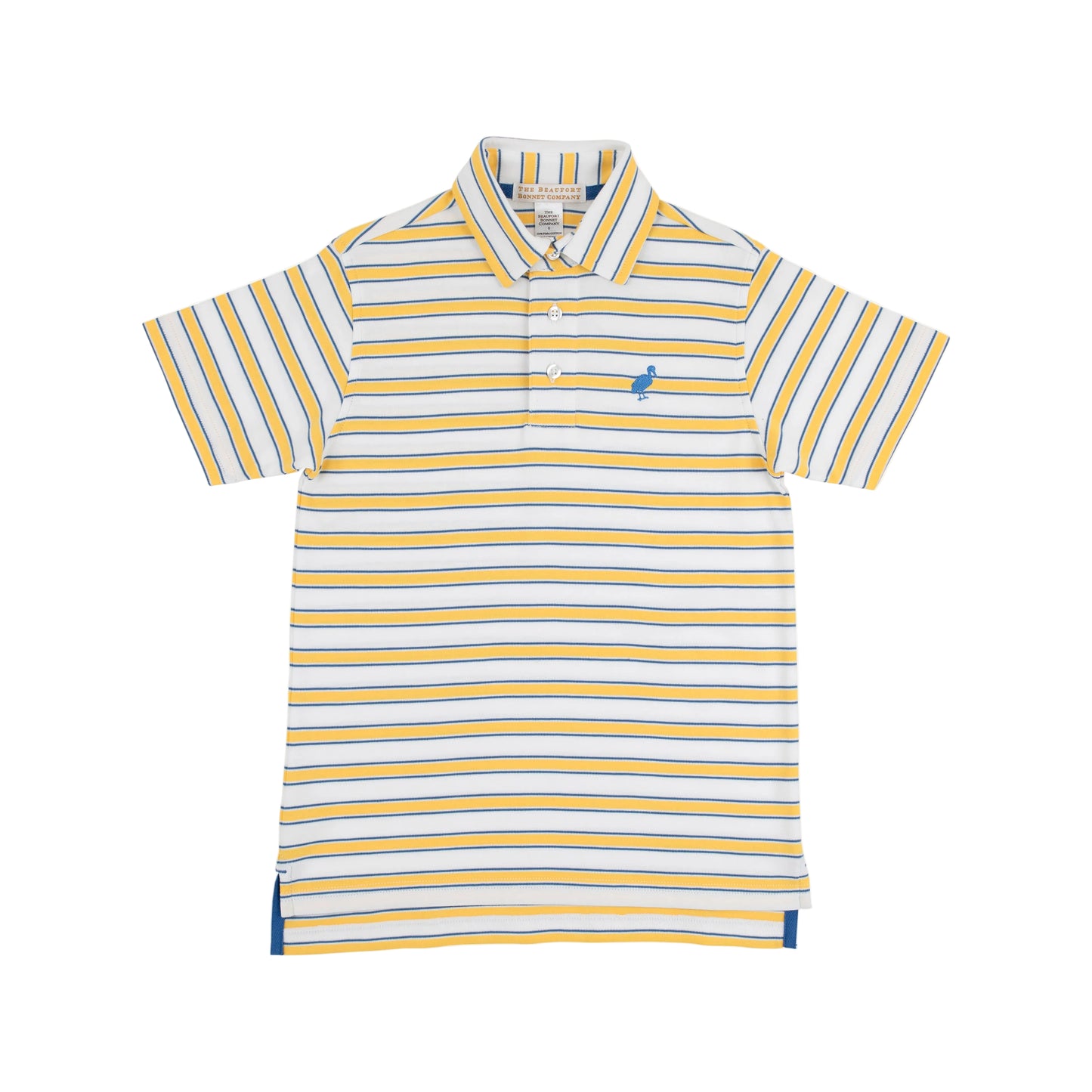 Prim and Proper Polo-Lake Claire Lines/Wood Boat Blue