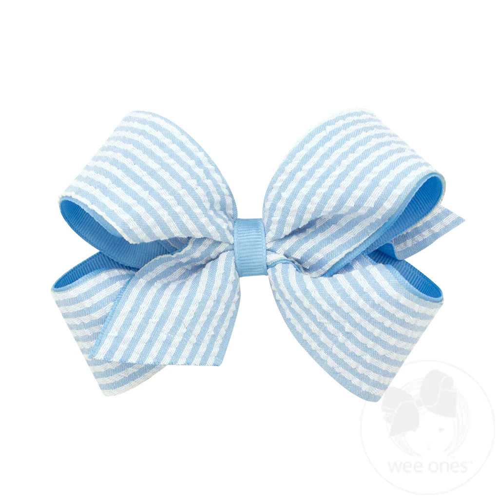 Medium Seersucker Classic Wrap Bow