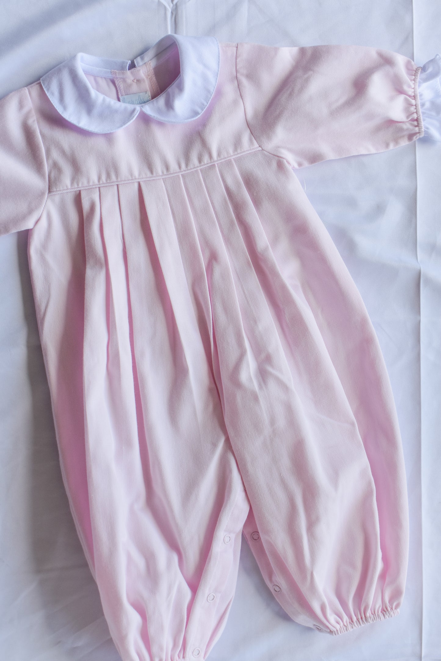 Rosie Ruffle Longall-Pink/White Trim