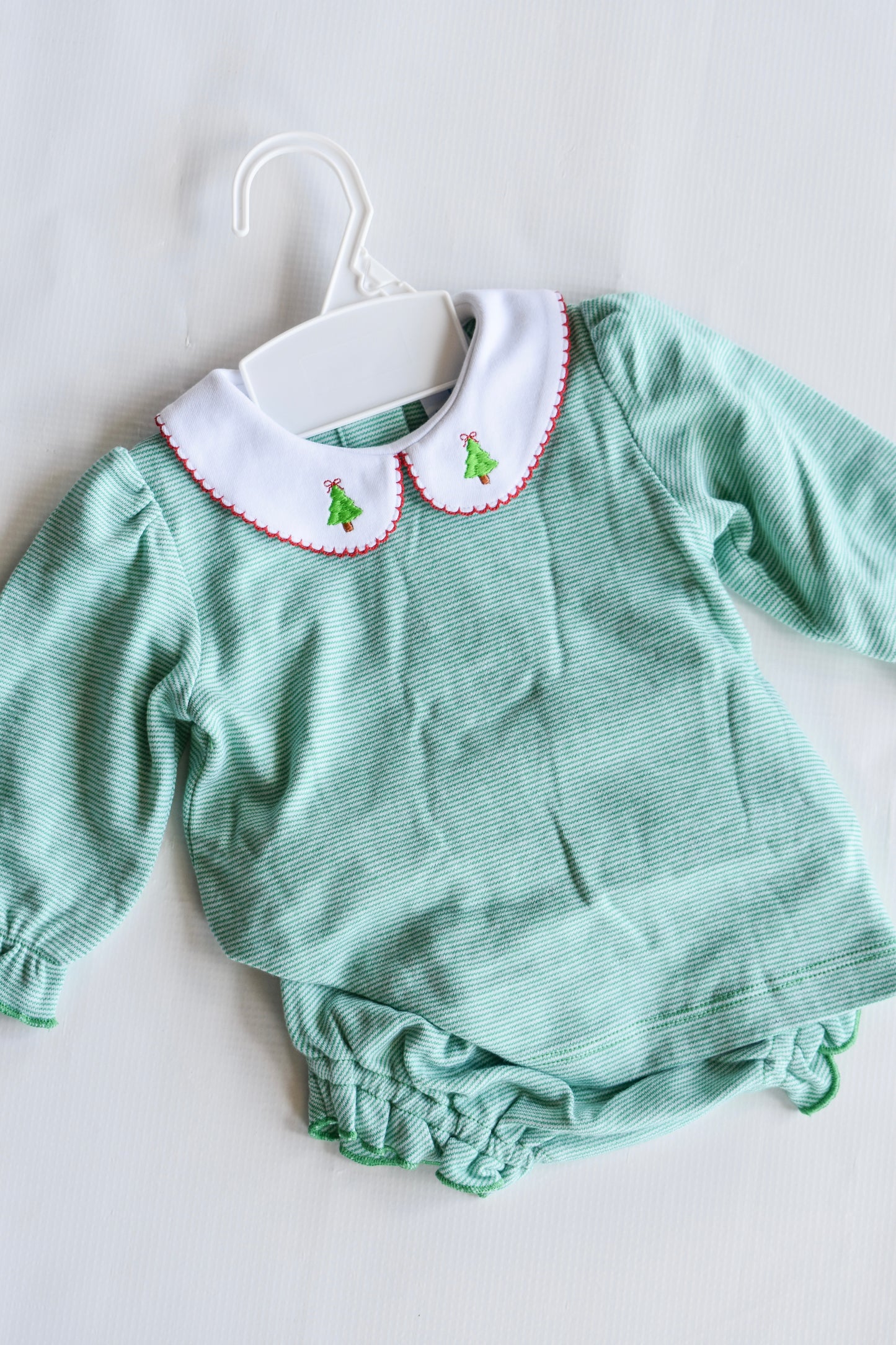 Little Christmas Tree Girl Diaper/Bloomer Set