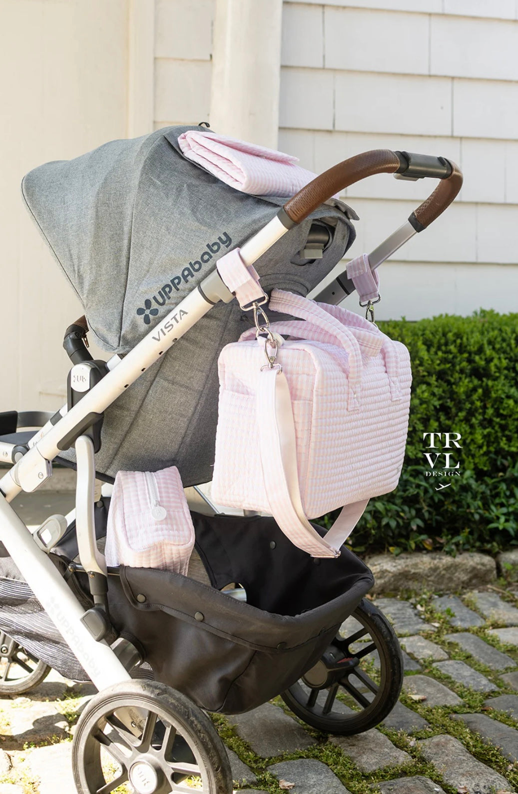 Quilted Stroller Bundle-Pimlico Stripe Pink