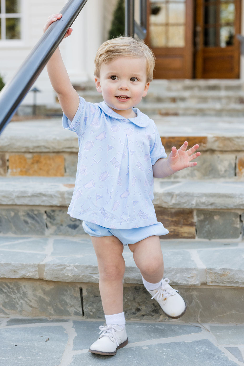 Gameday Giggles-Roy Knit Diaper Set