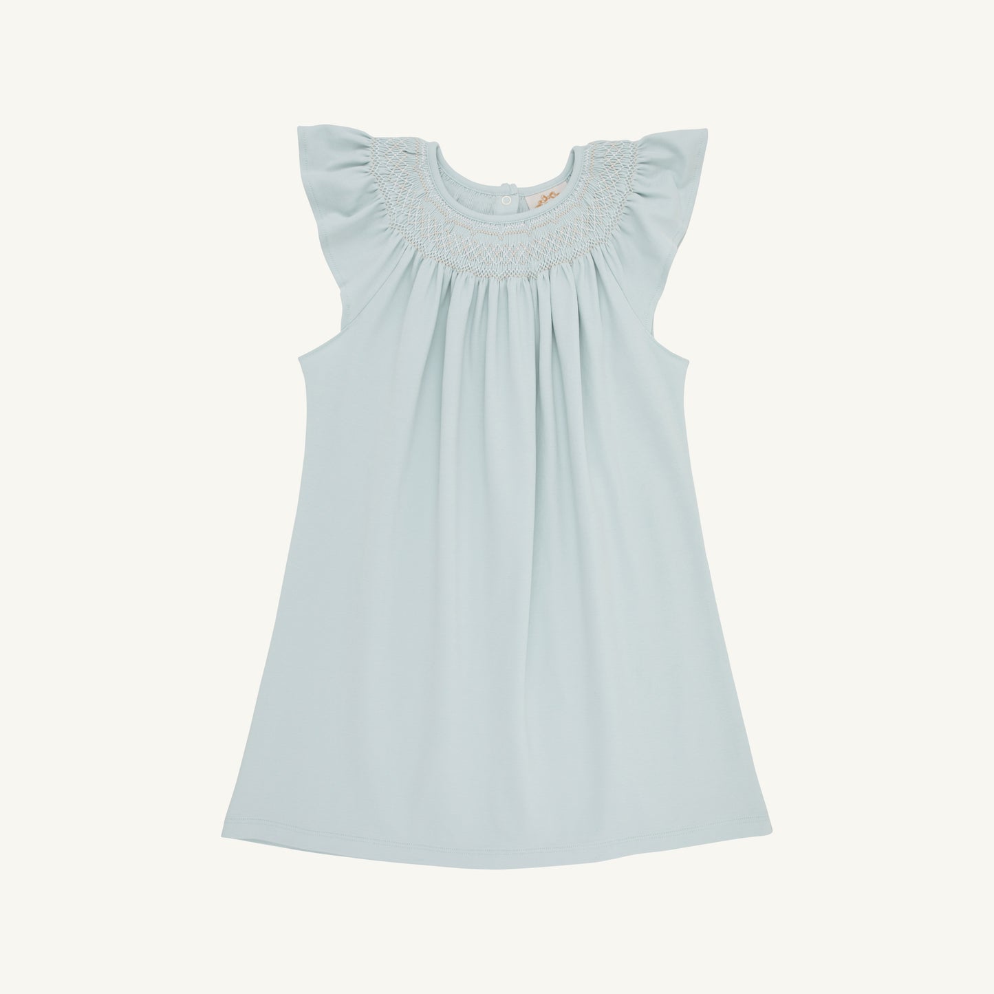 Angel Sleeve Sandy Smocked Dress-Old Greenwich Green