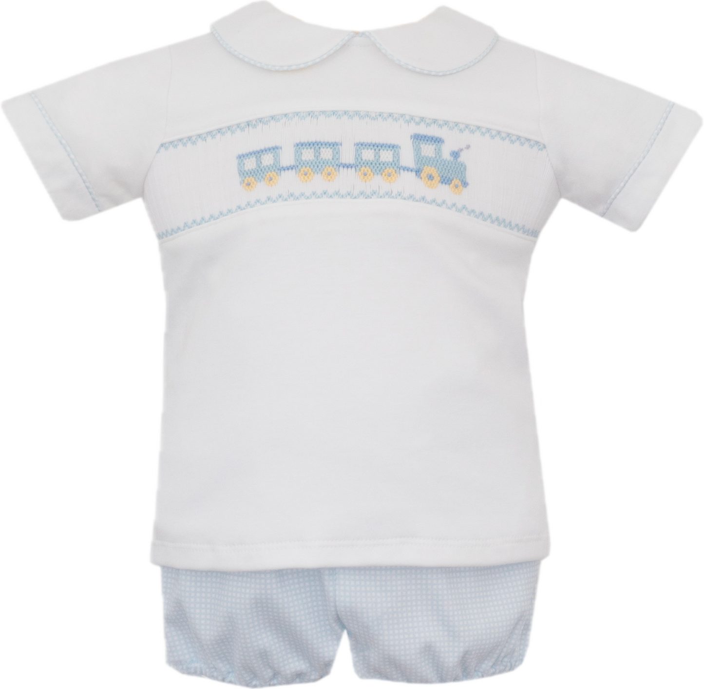 Thomas’ Train Smocked Collared Bloomer Set