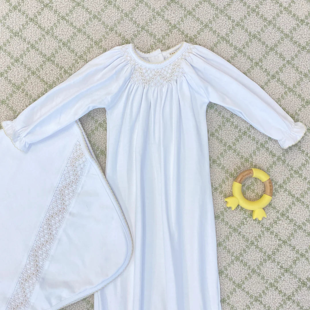 Sweetly Smocked Gown-Worth Avenue White/Palmetto Pearl-Unisex