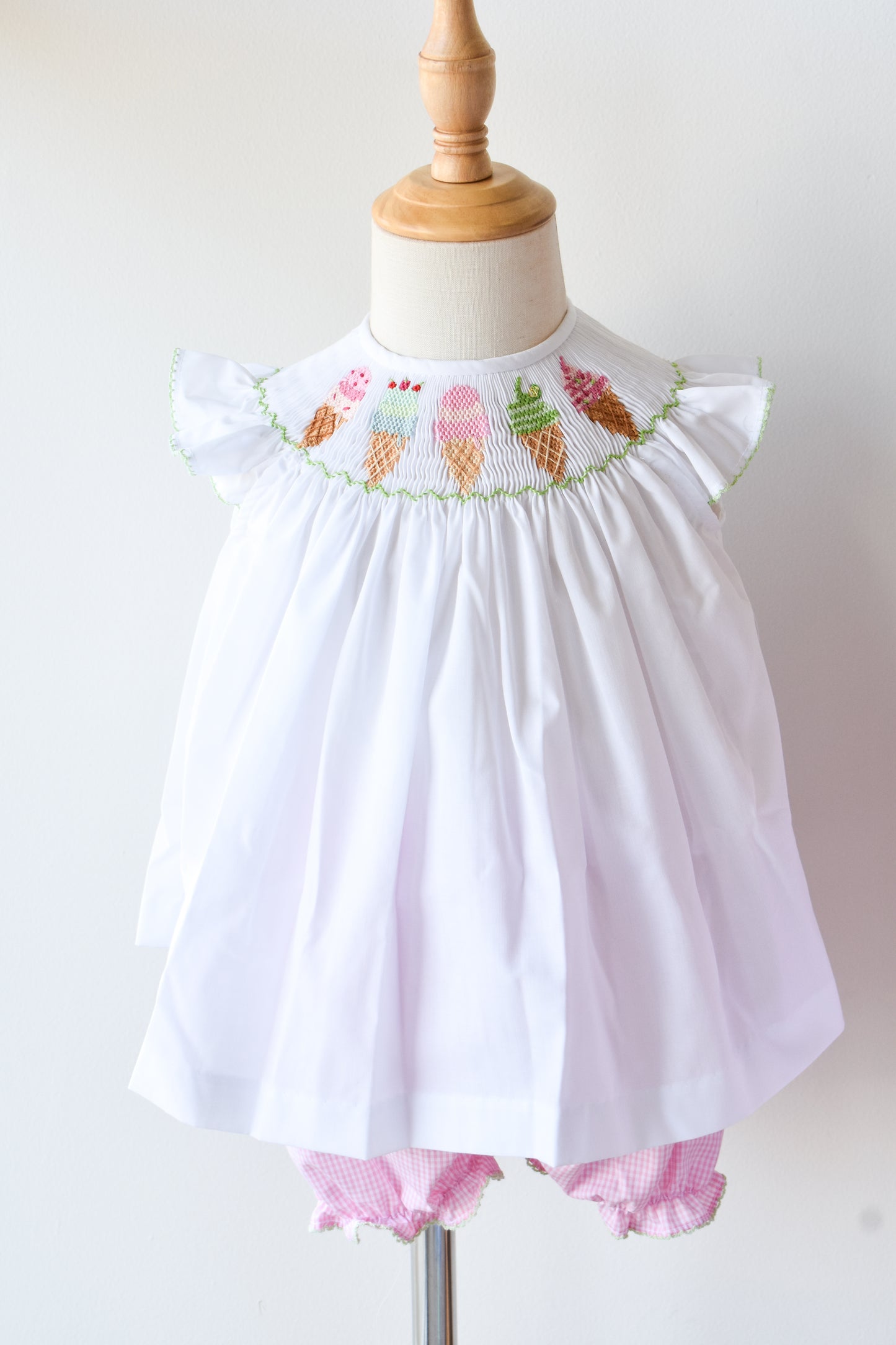 Emma Ice Cream Smocked Bloomer Set
