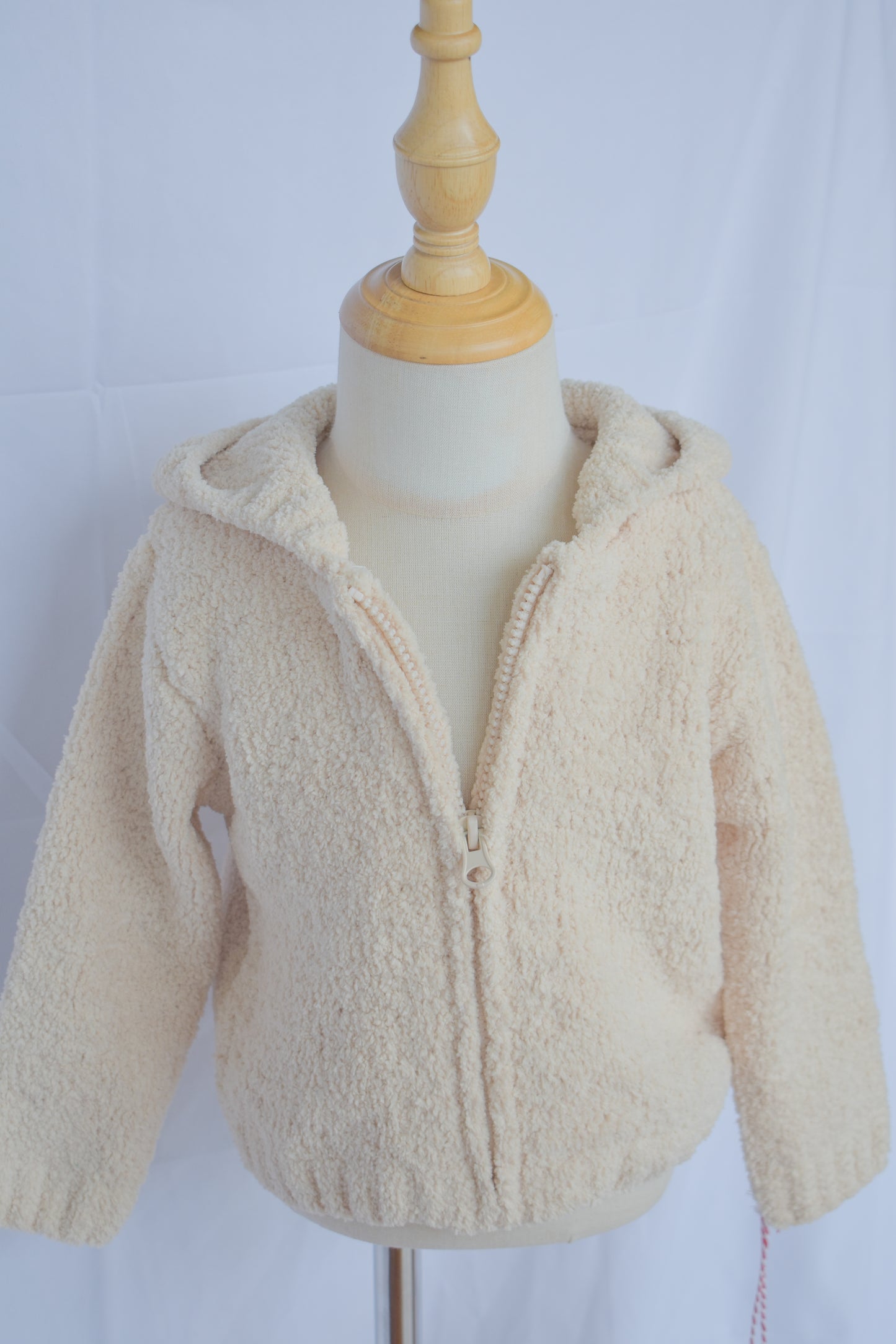 Puffy Pup Tan Chenille Hoodie