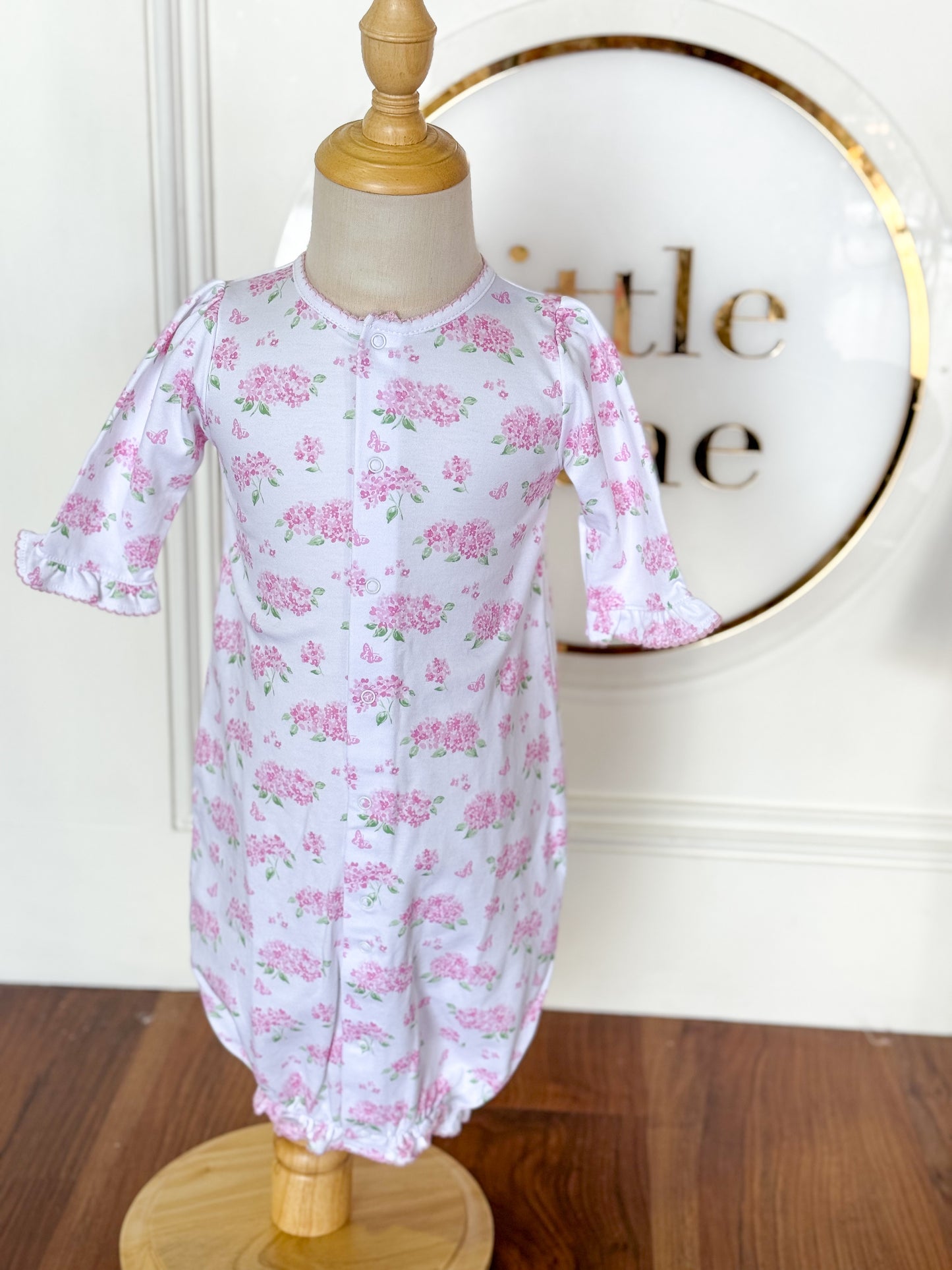 Heavenly Hydrangeas Converter Gown-Pink Ruffled