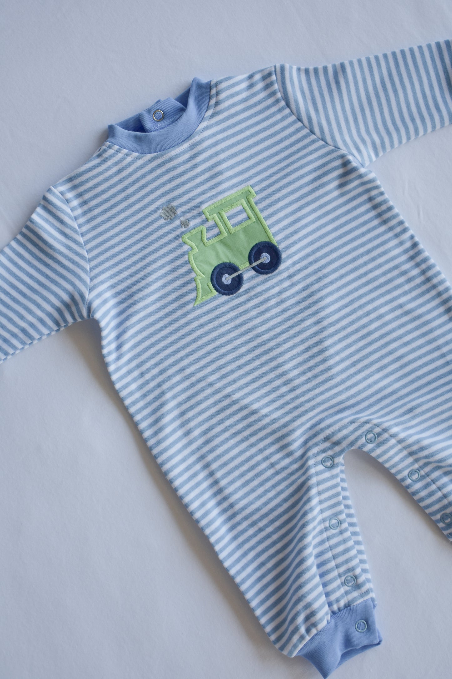 Tiny Tracks-Boy Knit Romper