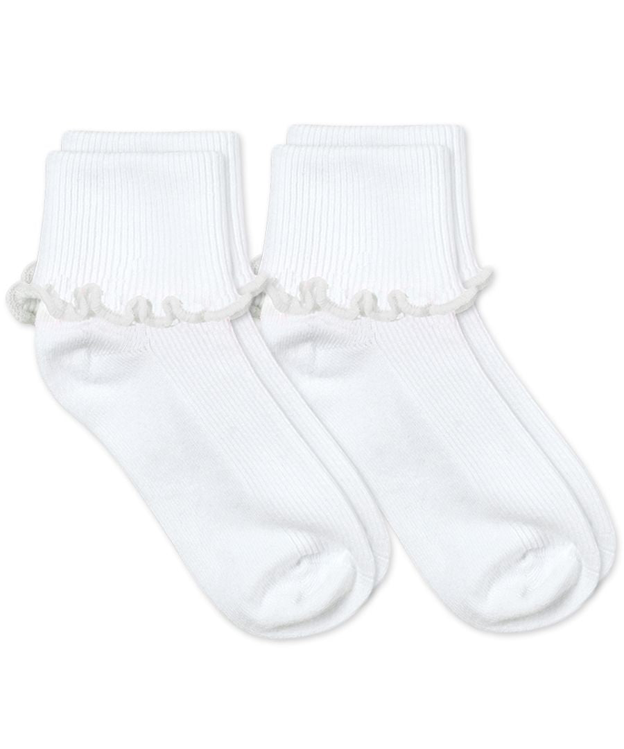 Jefferies Ripple Edge Turn Cuff Socks-2 Pair Pack