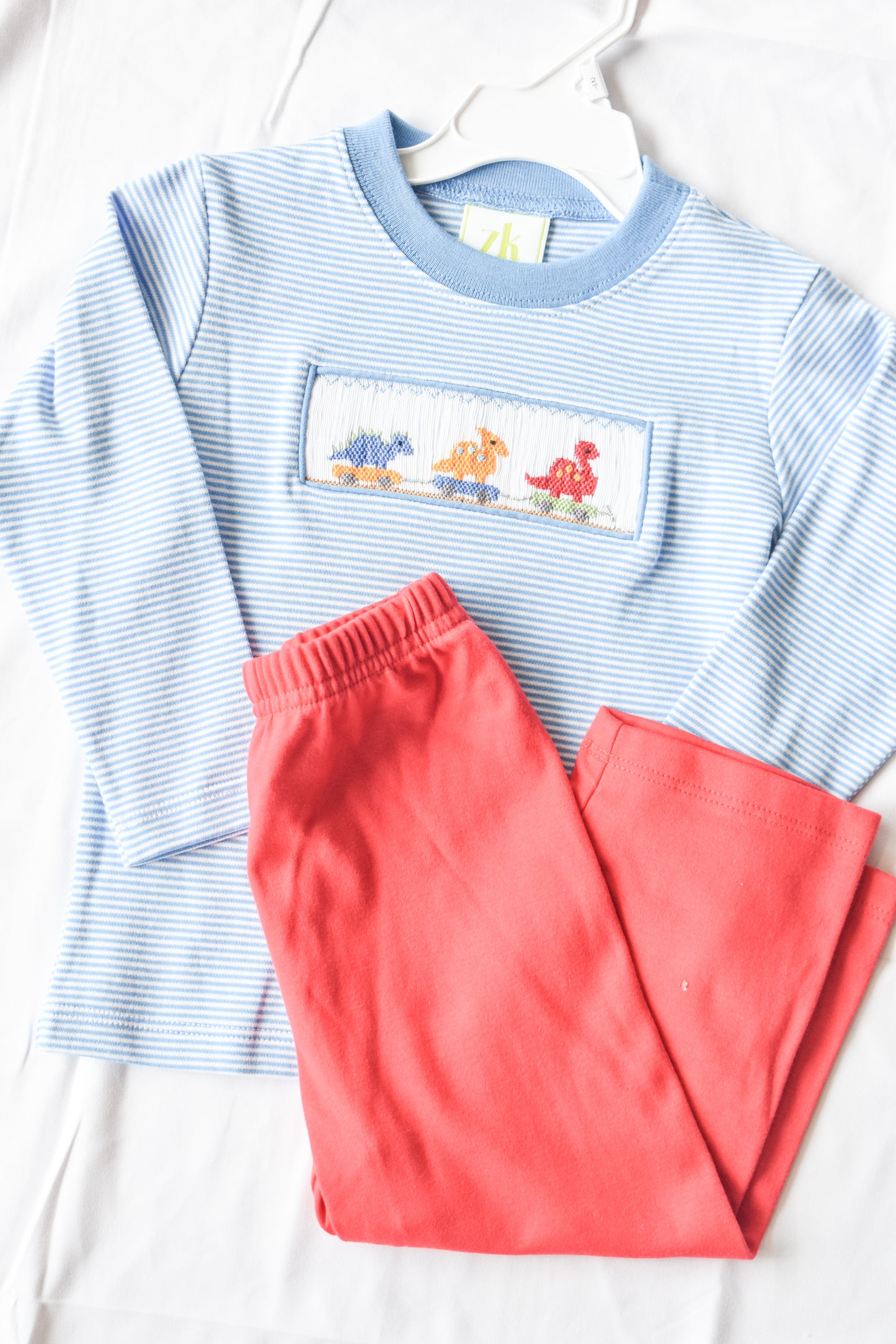 Little Dino Dude Smocked L/S Harry's Play Tee