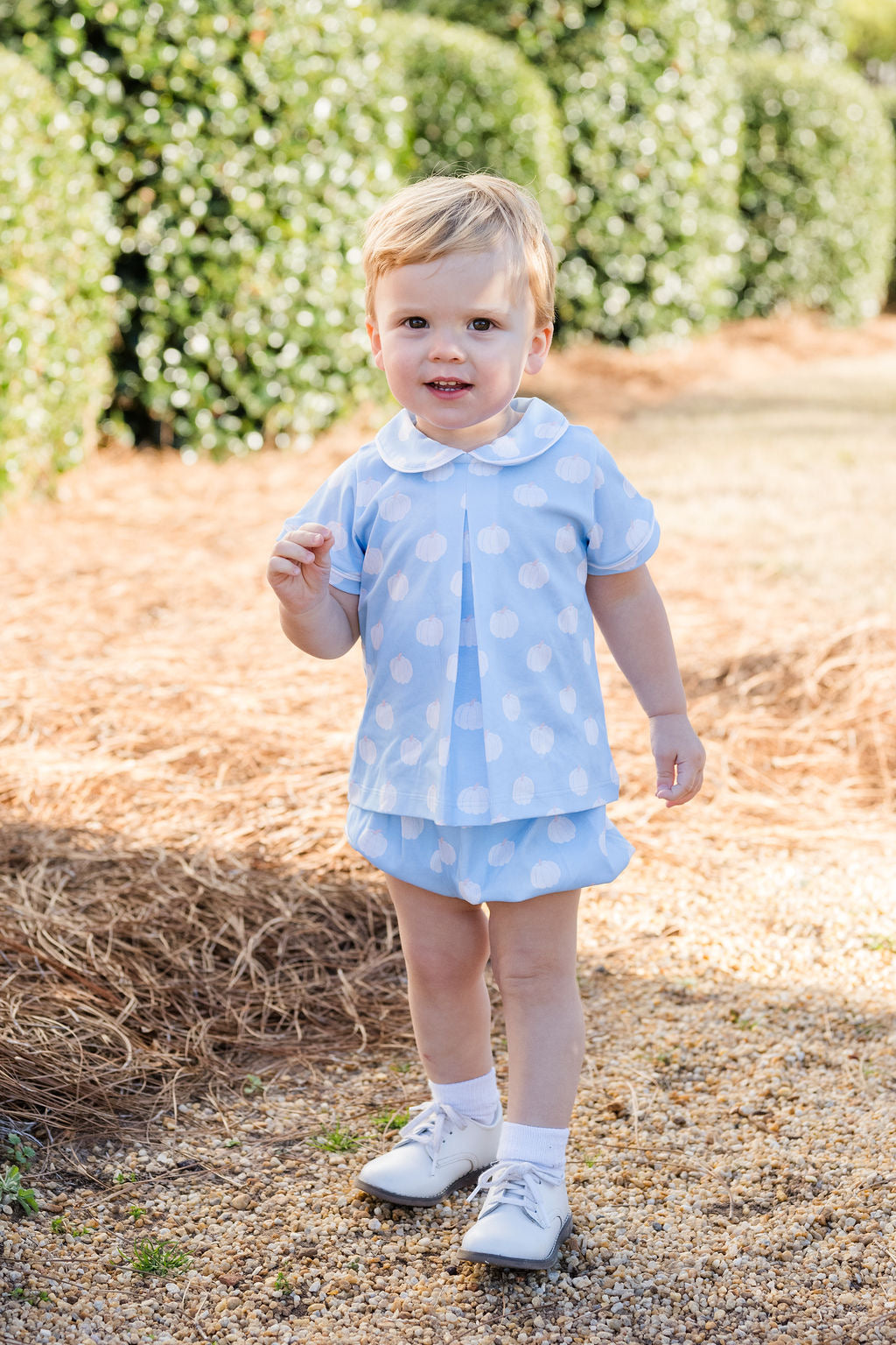 Pumpkin Blues-Rory Knit Diaper Set