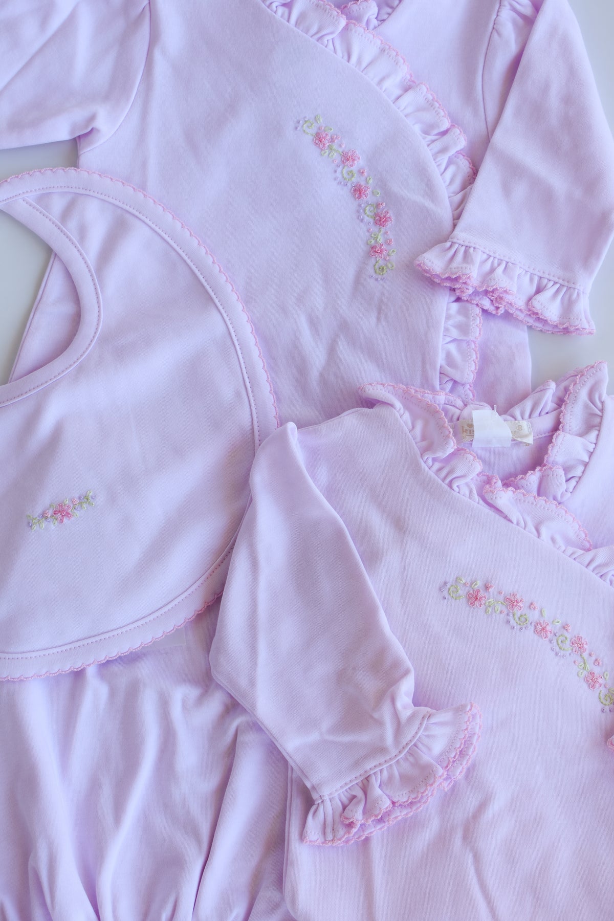 Fall Florals Embroidered Baby Bib