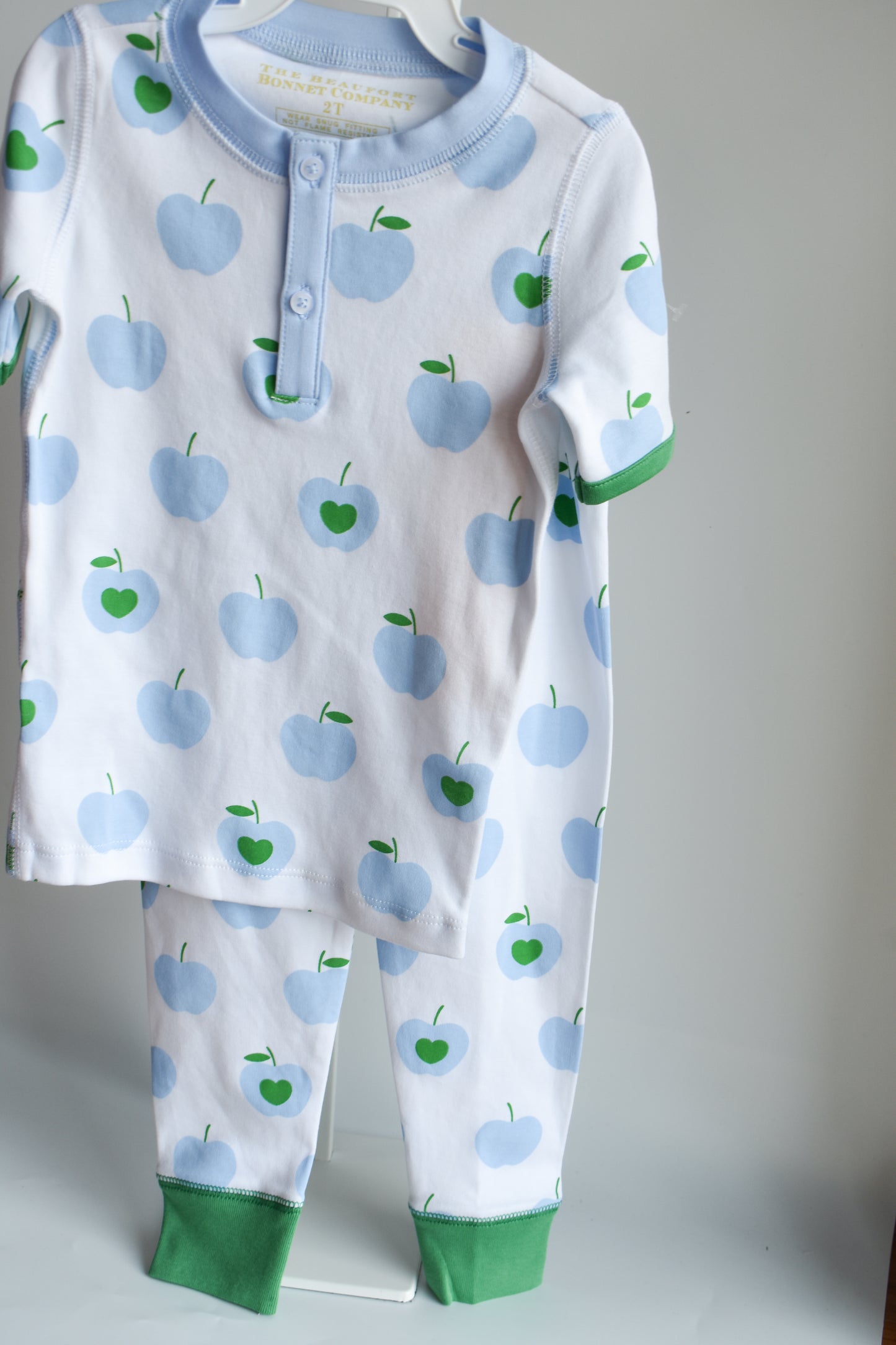 Sutton's Short Sleeve Sleep Set-Blue Applecrest Orchard