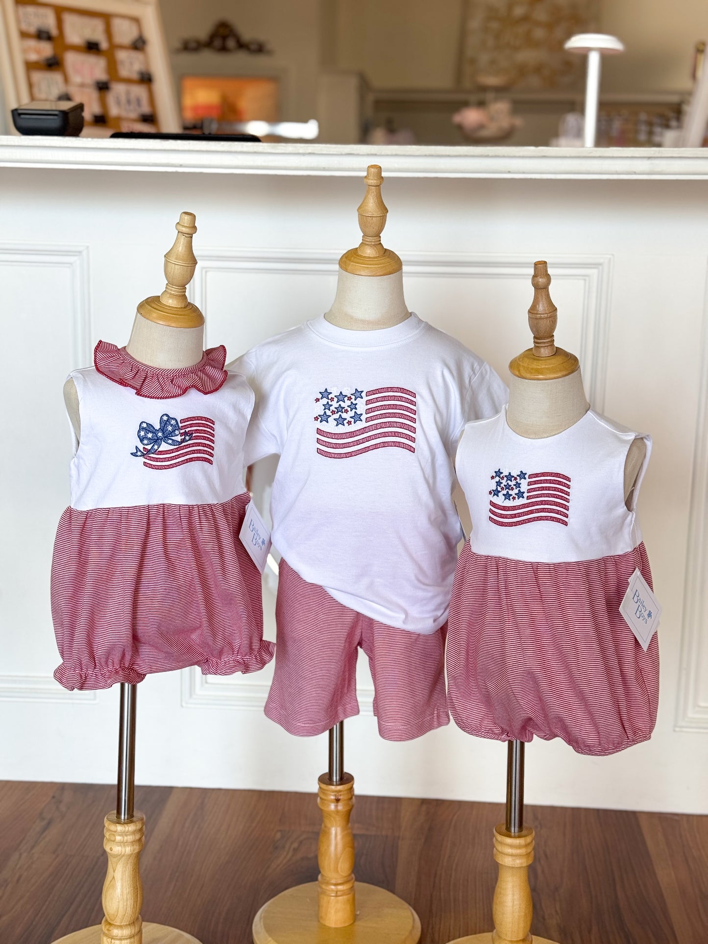 Girl's Flag Knit Bubble