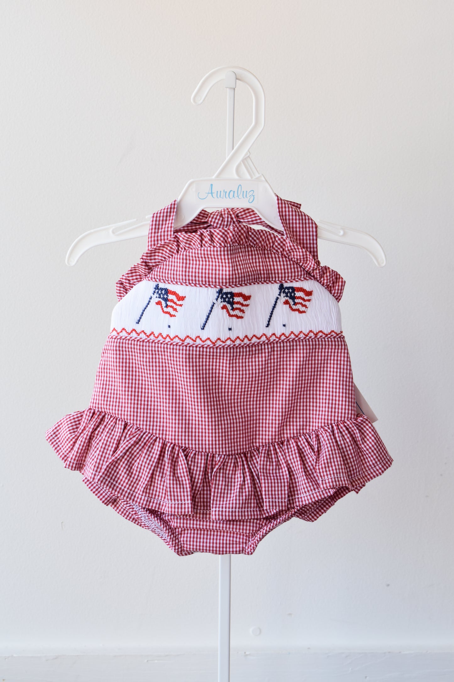 Old Glory Ruffled One Piece Swim