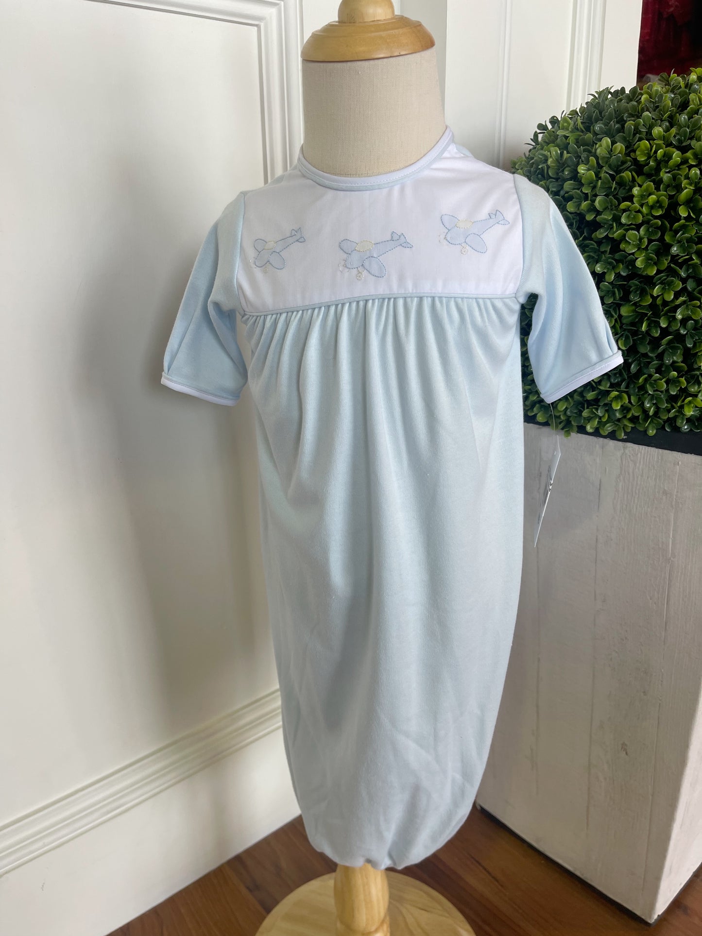 Blue Plane Knit Gown