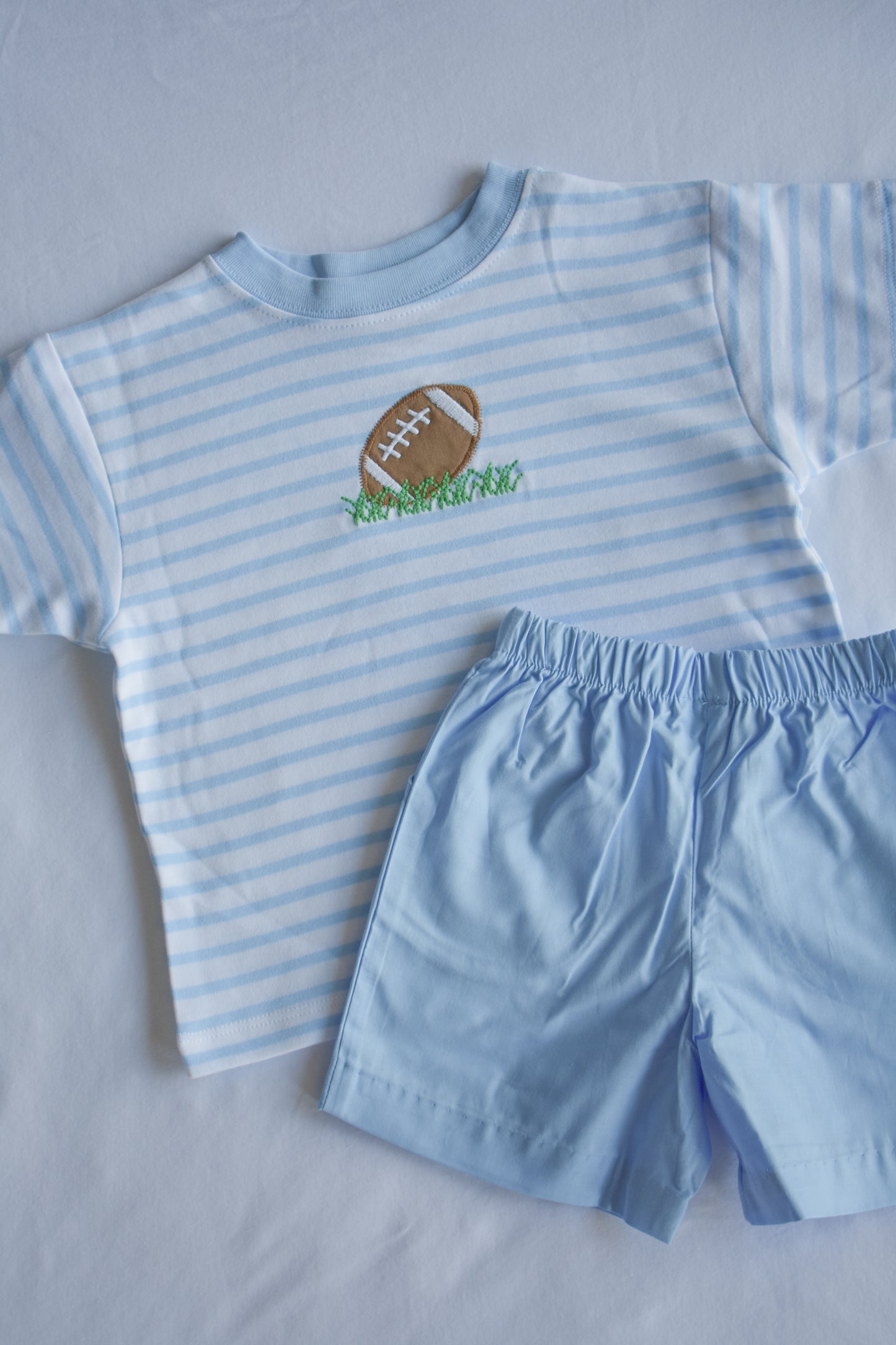Tiny Touchdowns-Boys Knit Short Set