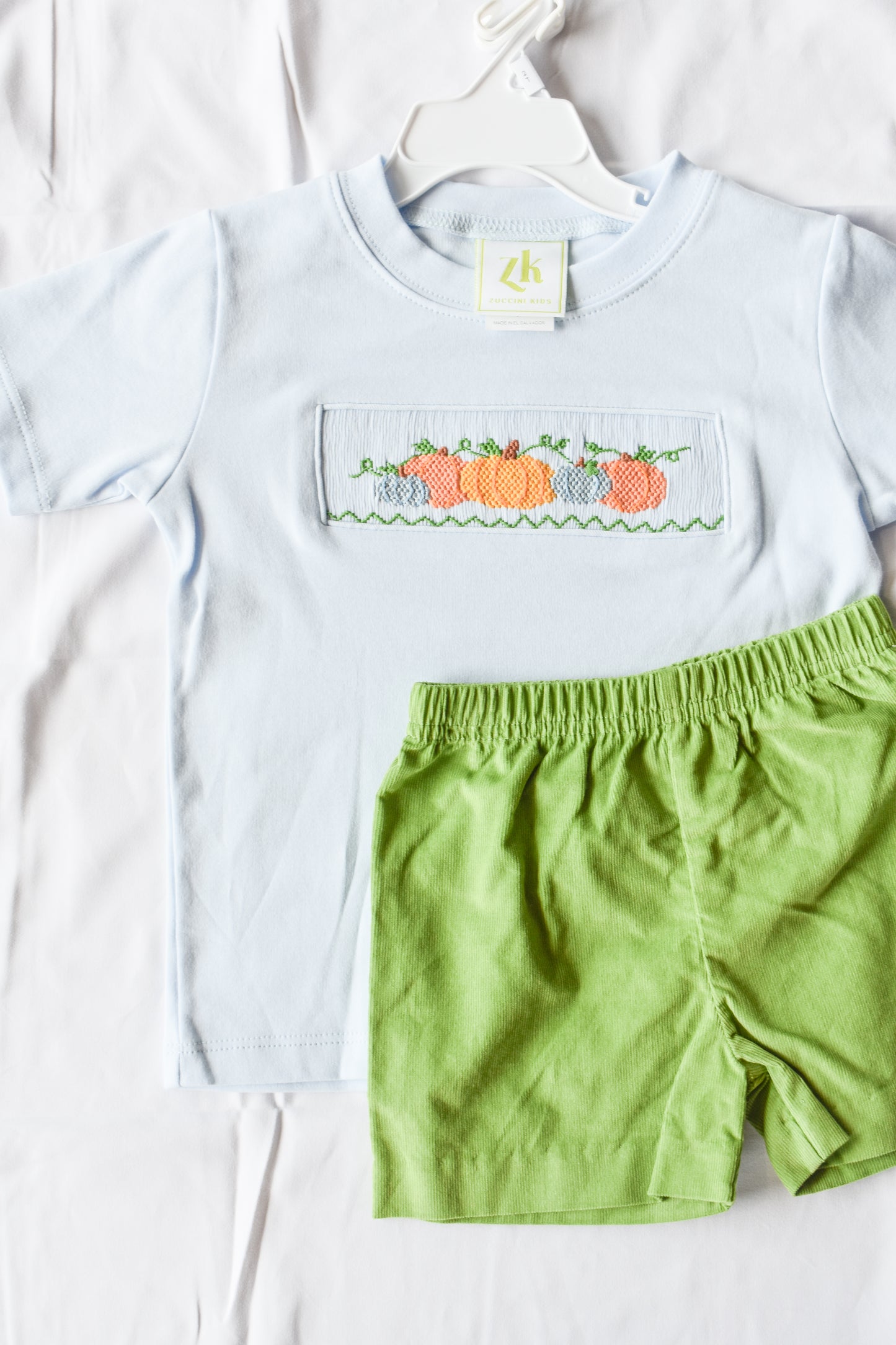 Pumpkin Parade Harry's Corduroy Short Set