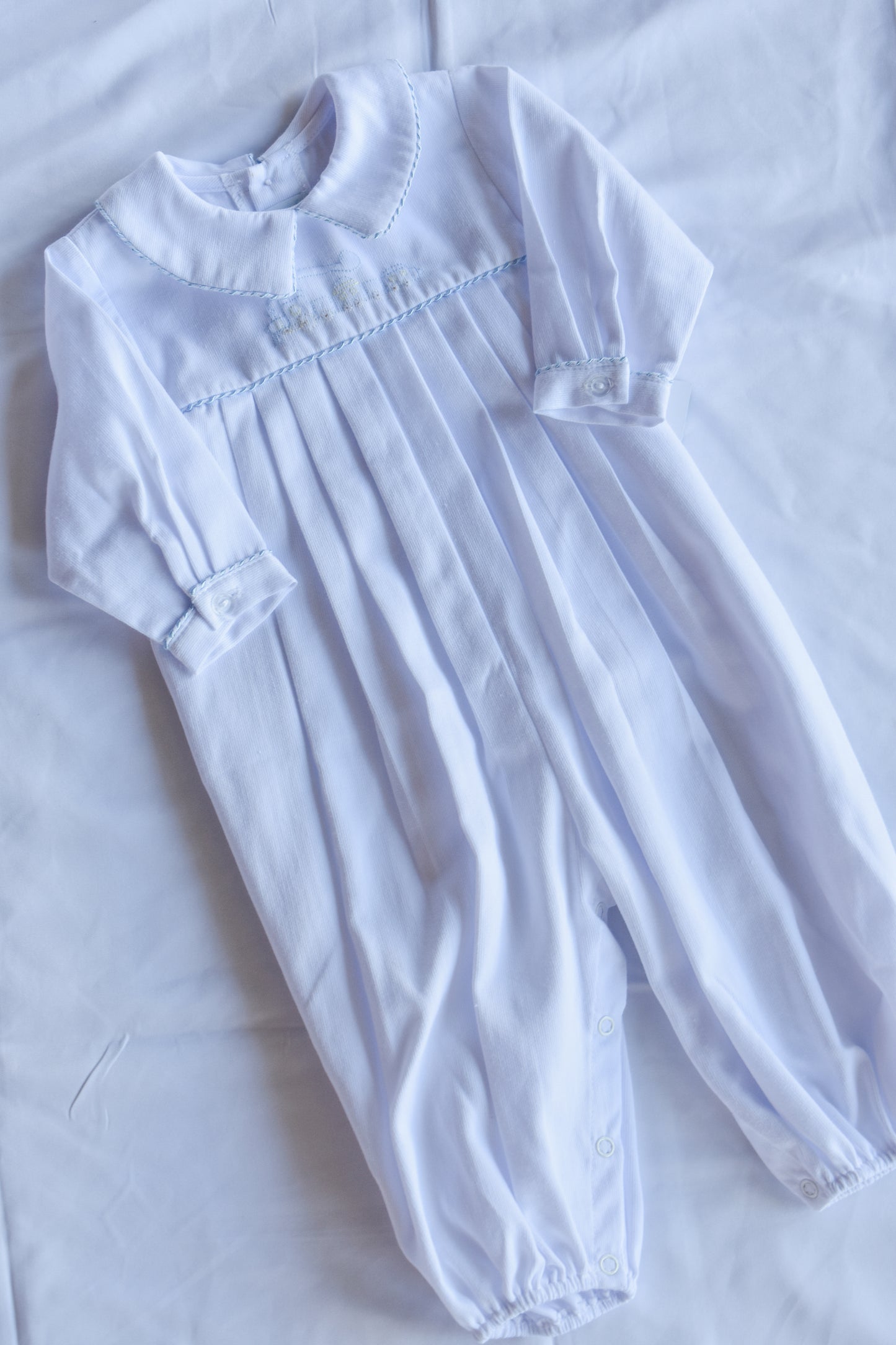 Little Conductor Longall-Blue Twirl Trim