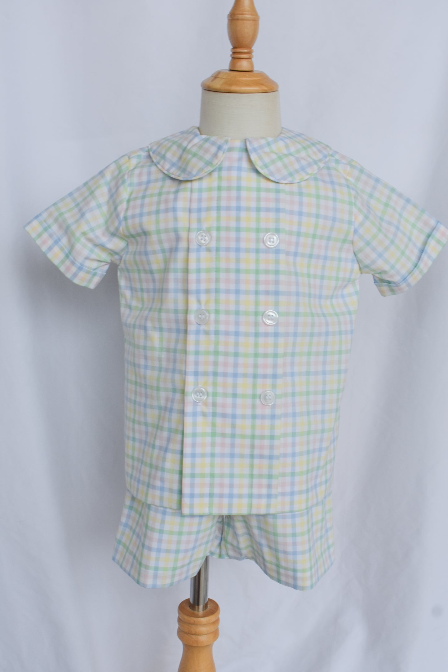 Easter Morning Plaid Dressy Short Set