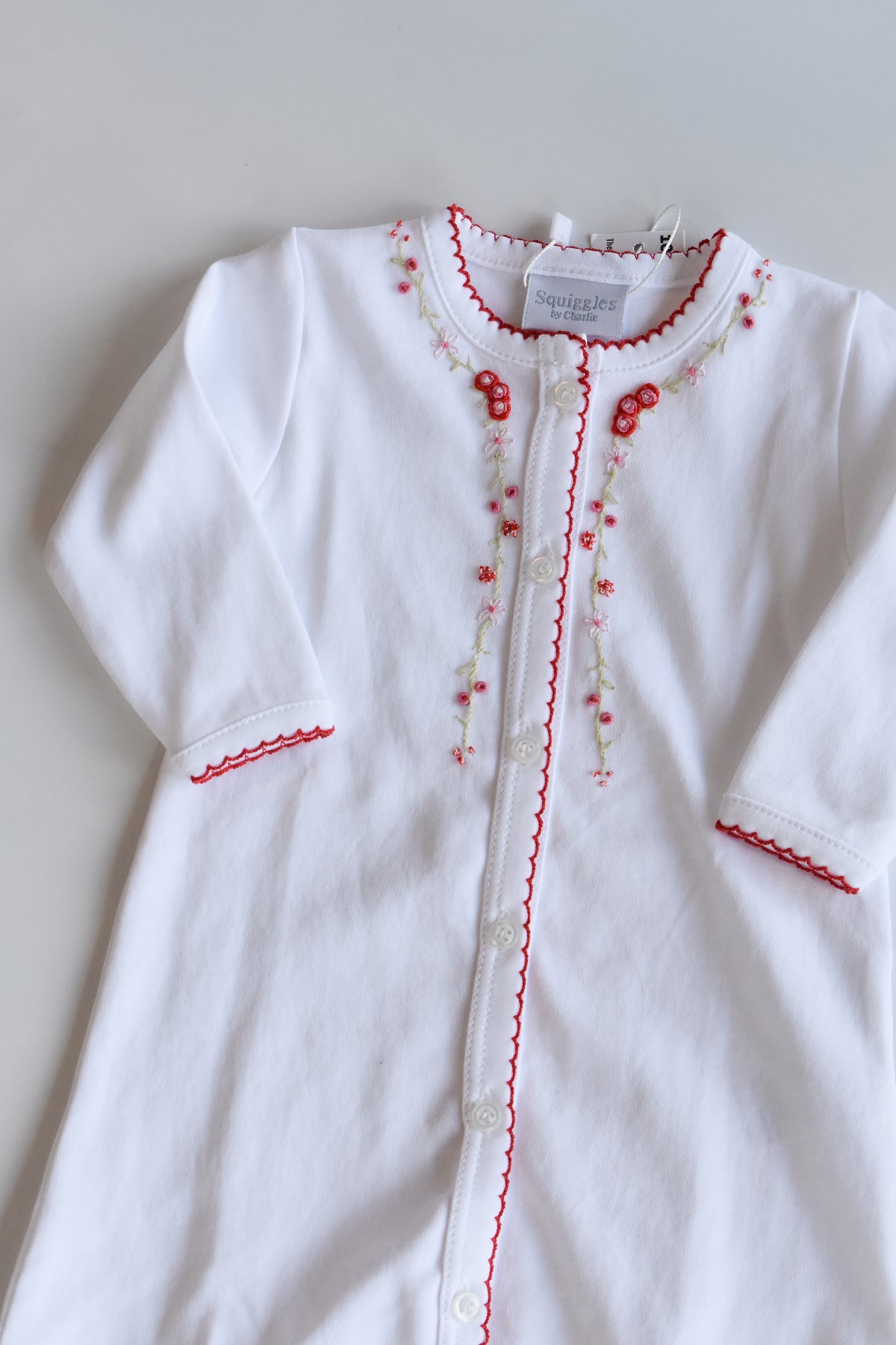 First Holiday Florals Long Sleeve Day Gown