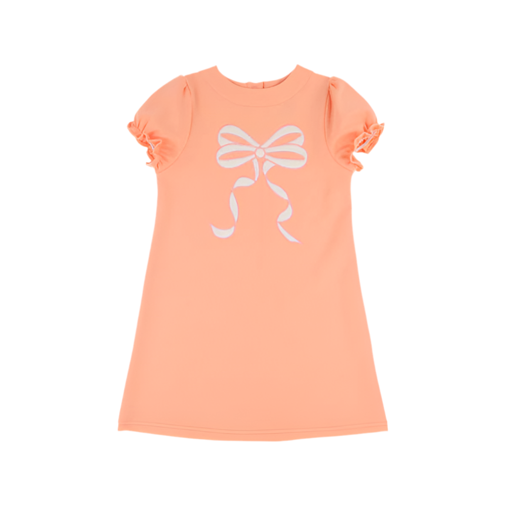 Eliza'a Bow Applique Dress-Sherbet