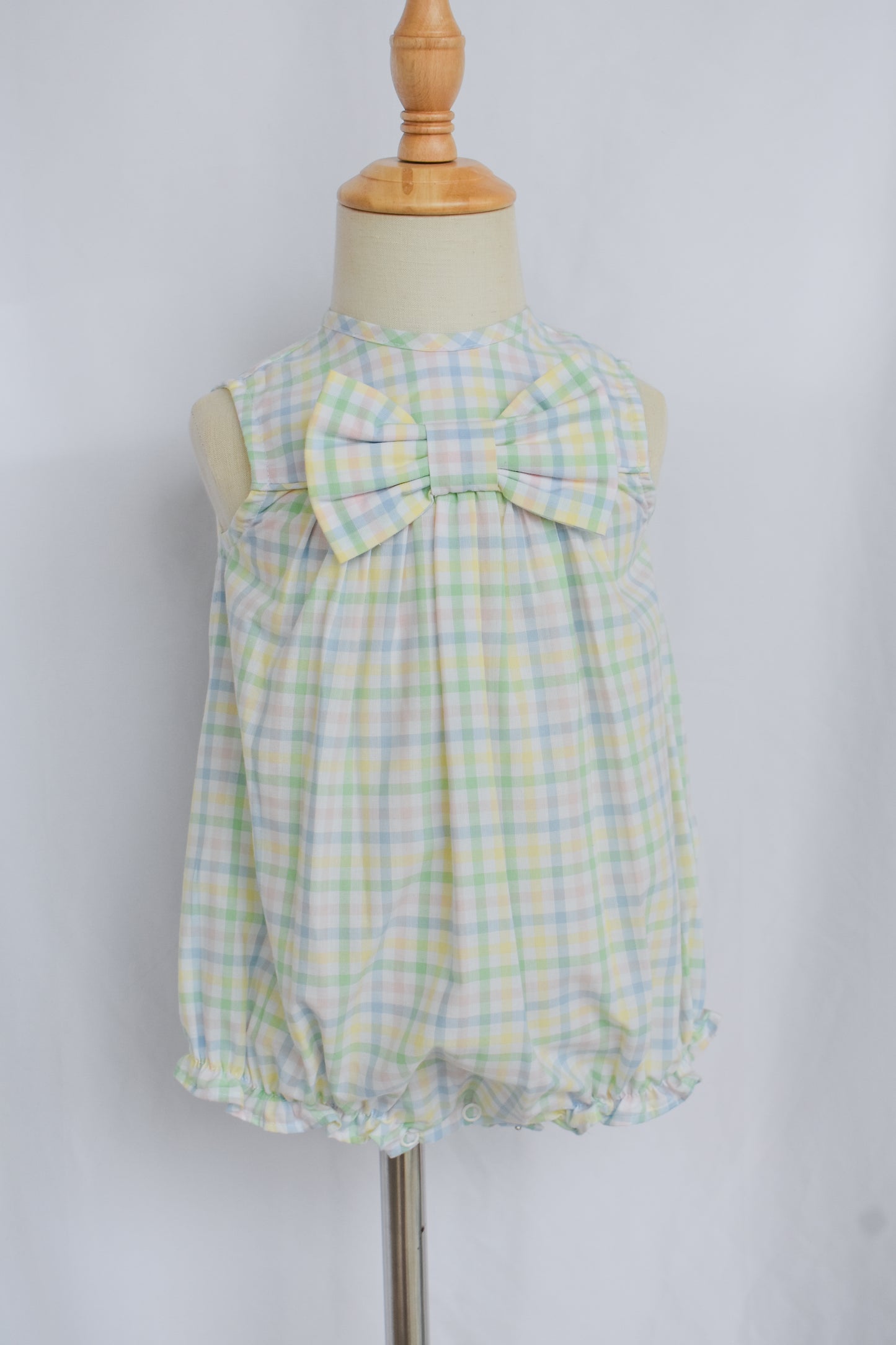 Easter Morning Plaid Bow Bubble