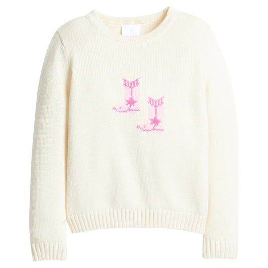 Pink Spurs Intarsia Sweater