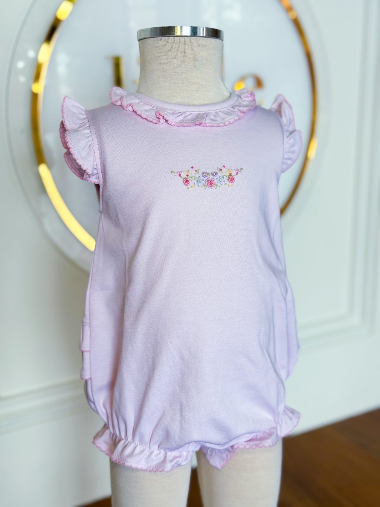 Premier Floral Hand Embroidered Bubble-Pink